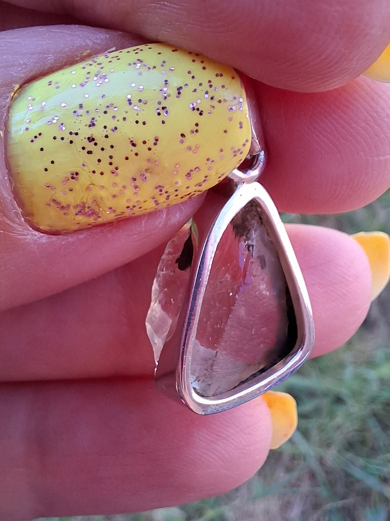 Libyan Desert Glass Pendant, 925 Silver, Tektite (Ref: LP101)