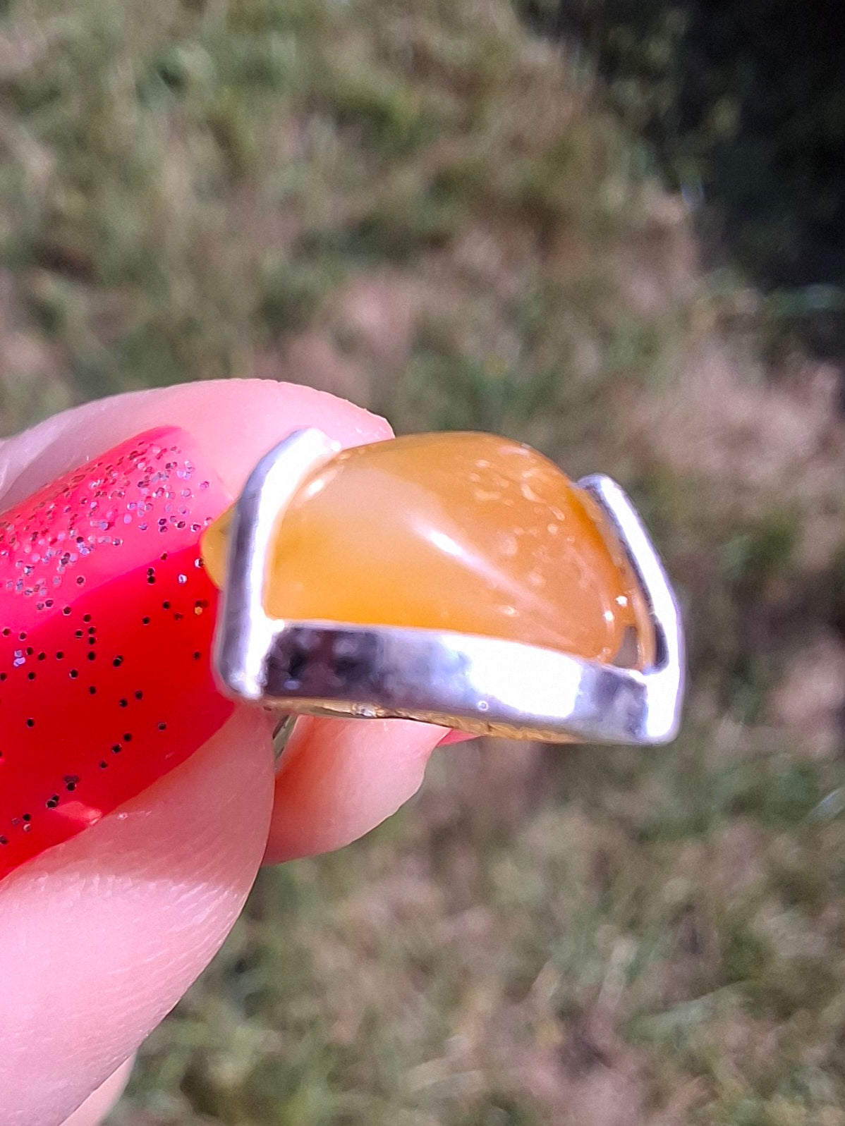 Baltic Amber Pendant, 925 Silver, Fossil (Ref: AP18)