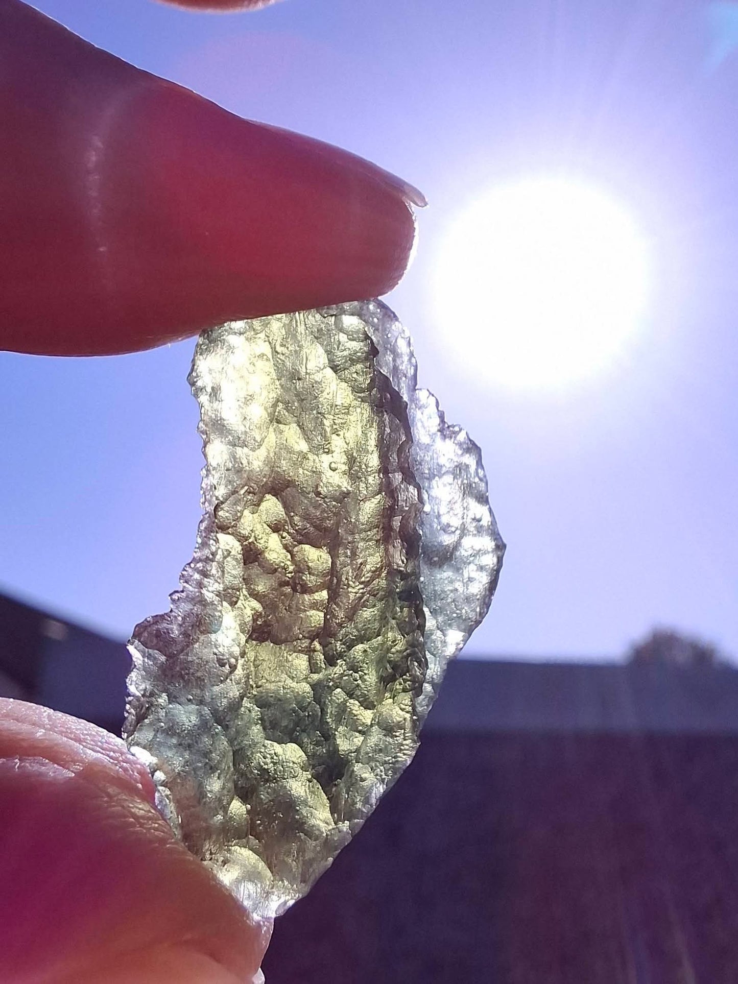 Moldavite Piece, MAROUSKOVO POLE, 2.91g, Tektite (Ref: 1359)