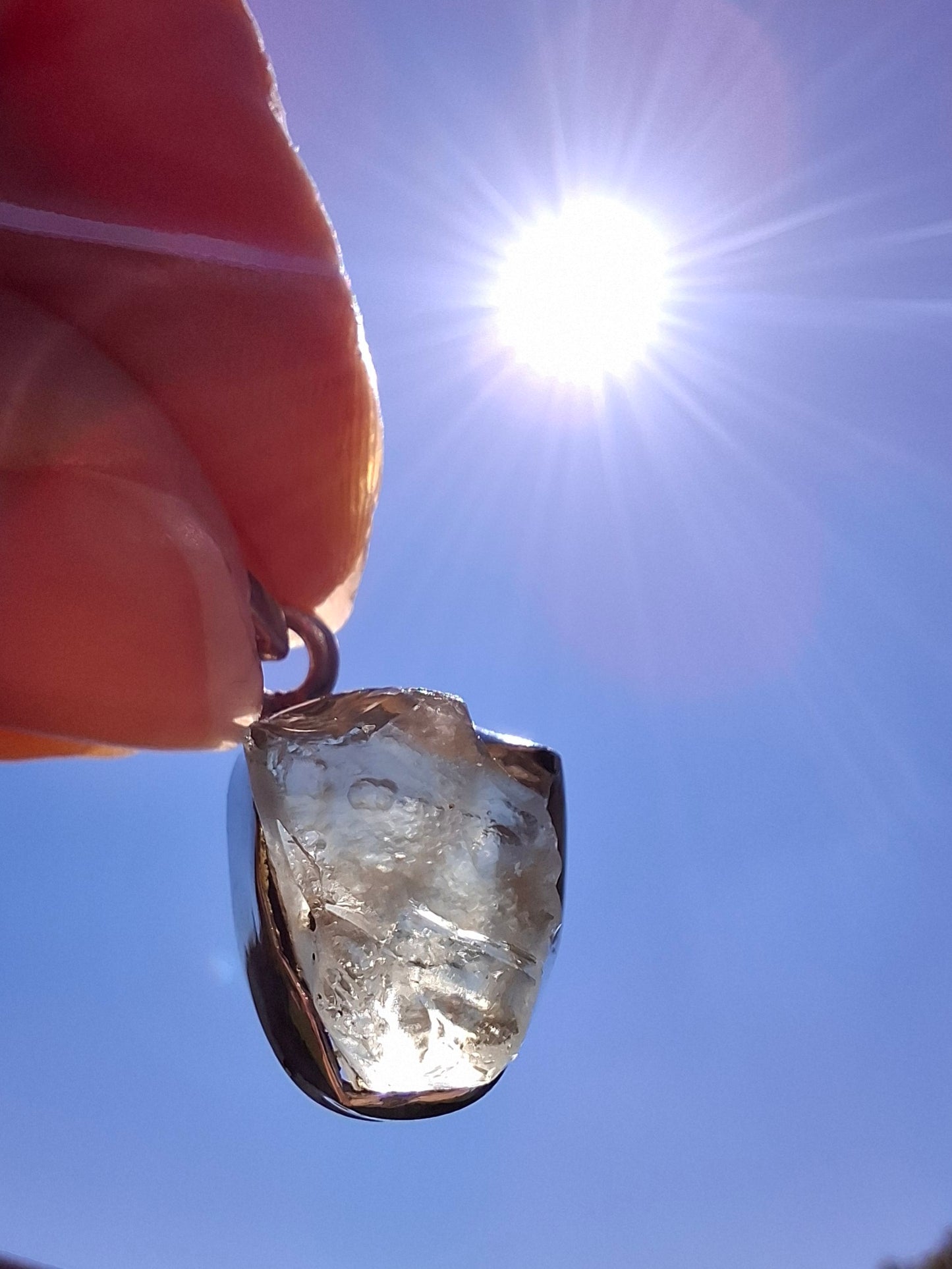 Libyan Desert Glass Pendant, 925 Silver, Tektite (Ref: LP107)