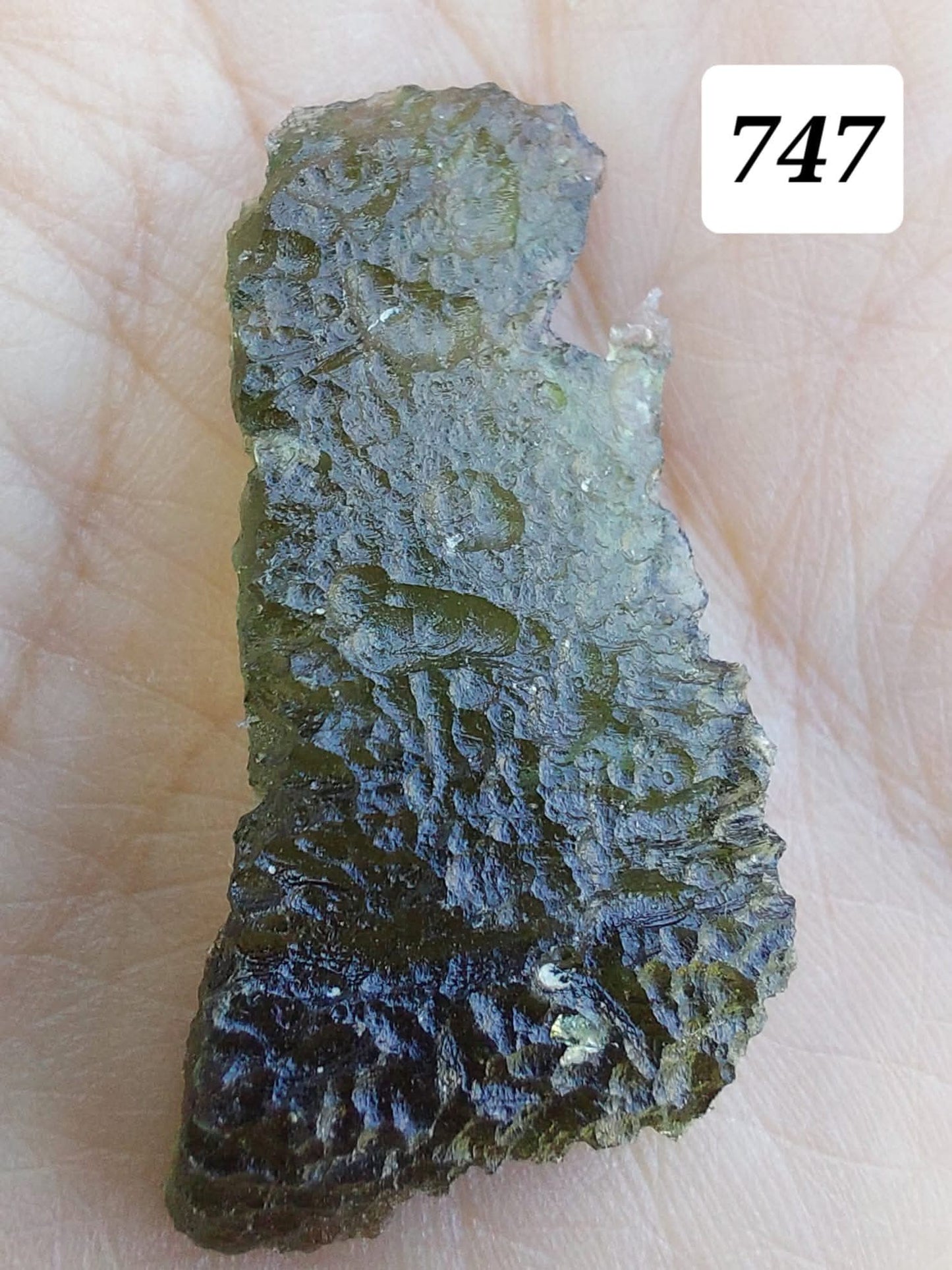 Moldavite Piece, MALY CHLUM, 5.57g, Tektite (Ref: 747)