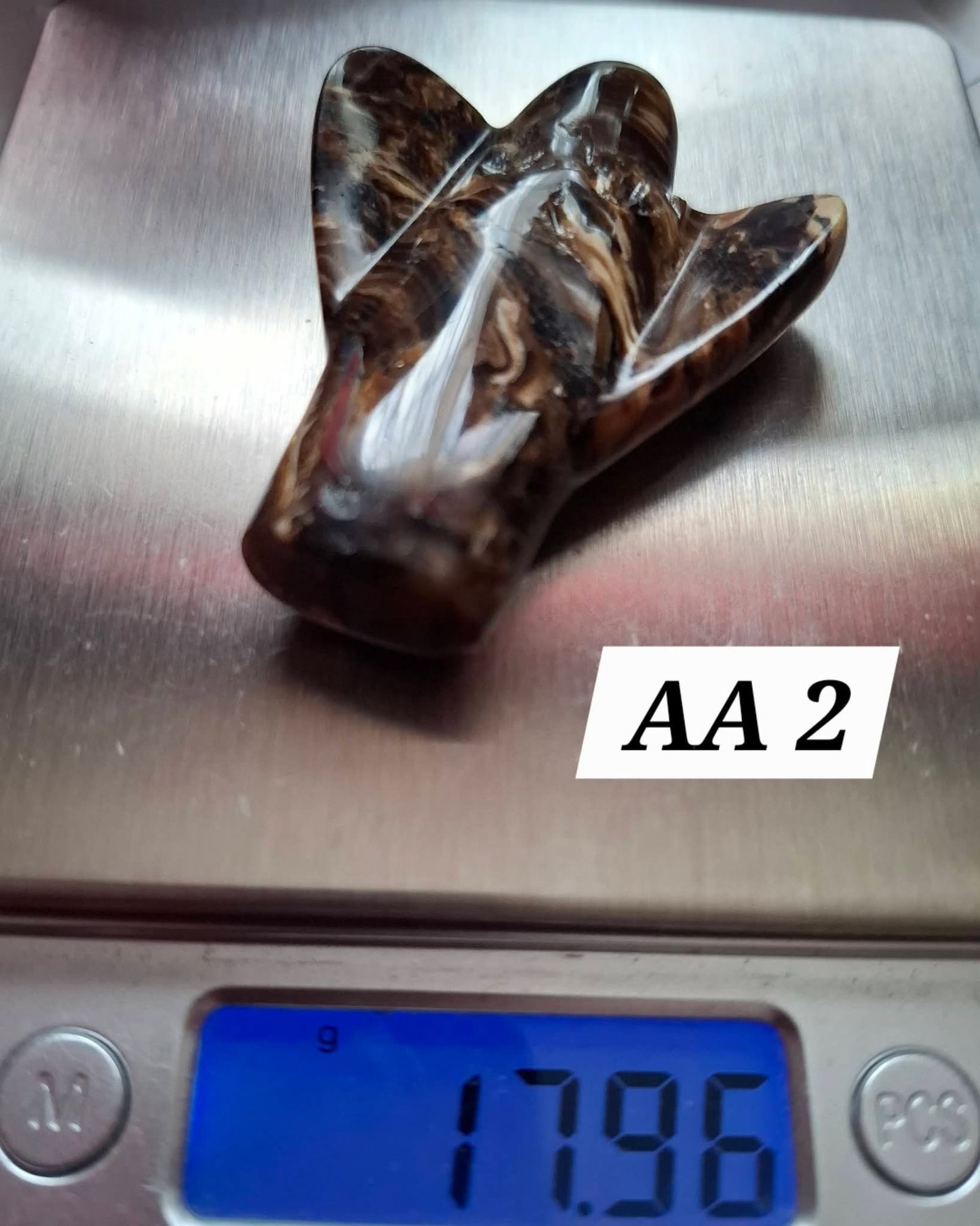 Red Amber Angel, 17.96g, Carving, Fossil (Ref: AA2)