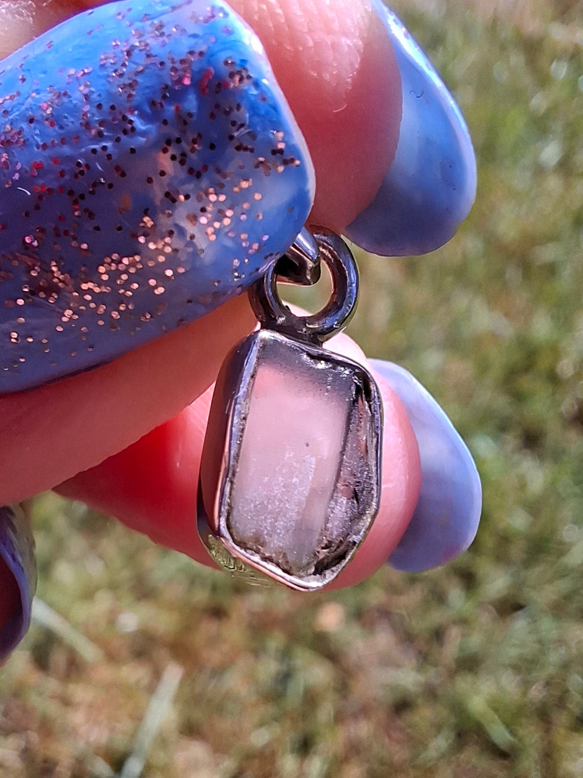 Moldavite Pendant, 925 Silver, Tektite (Ref: P80)