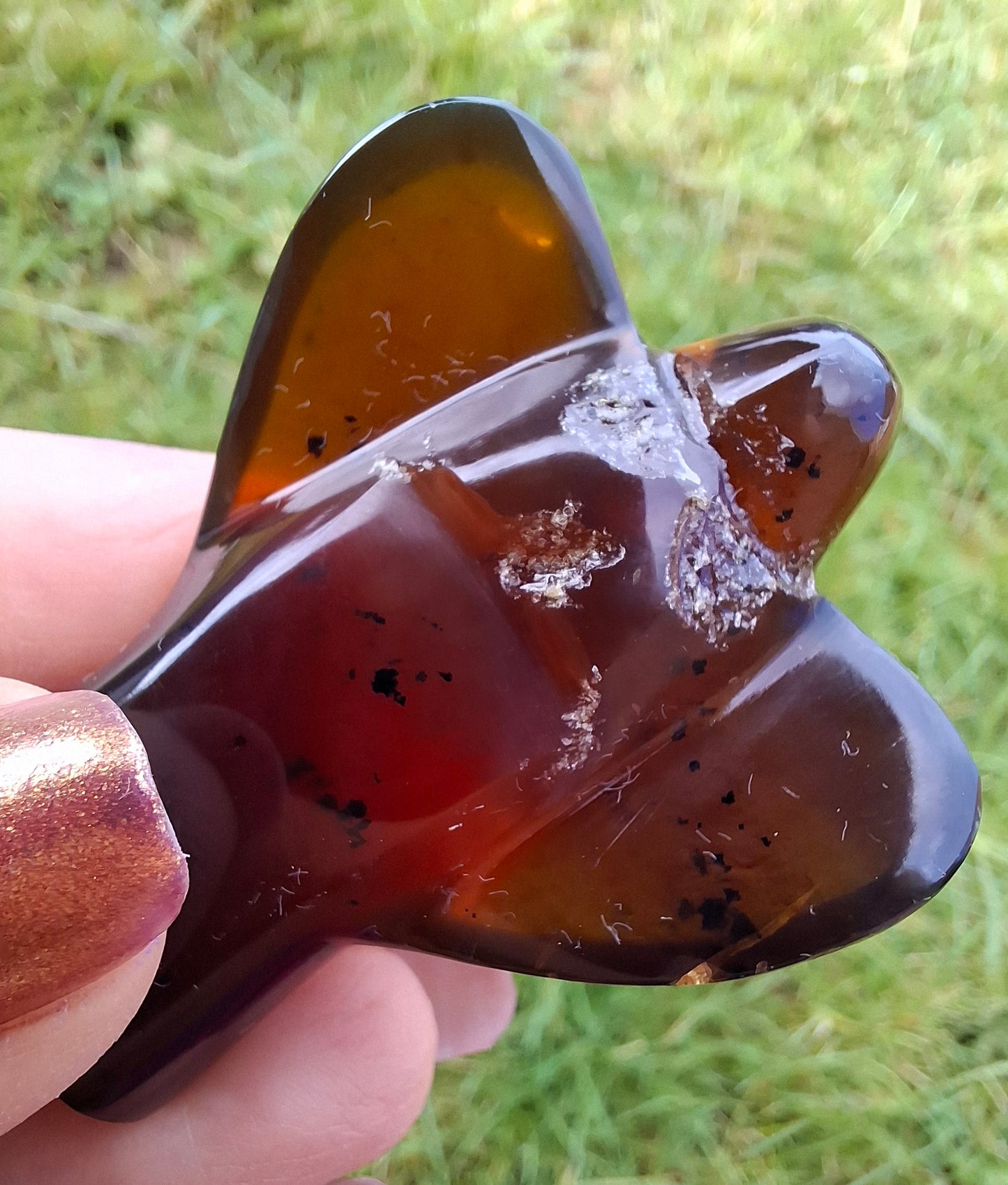 Red Amber Angel, 13.66g, Carving, Fossil (Ref: AA10)