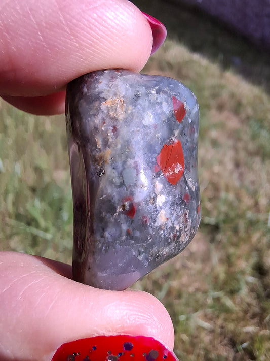 African Blood Stone, Tumble Stone, Crystal (Ref: T173)