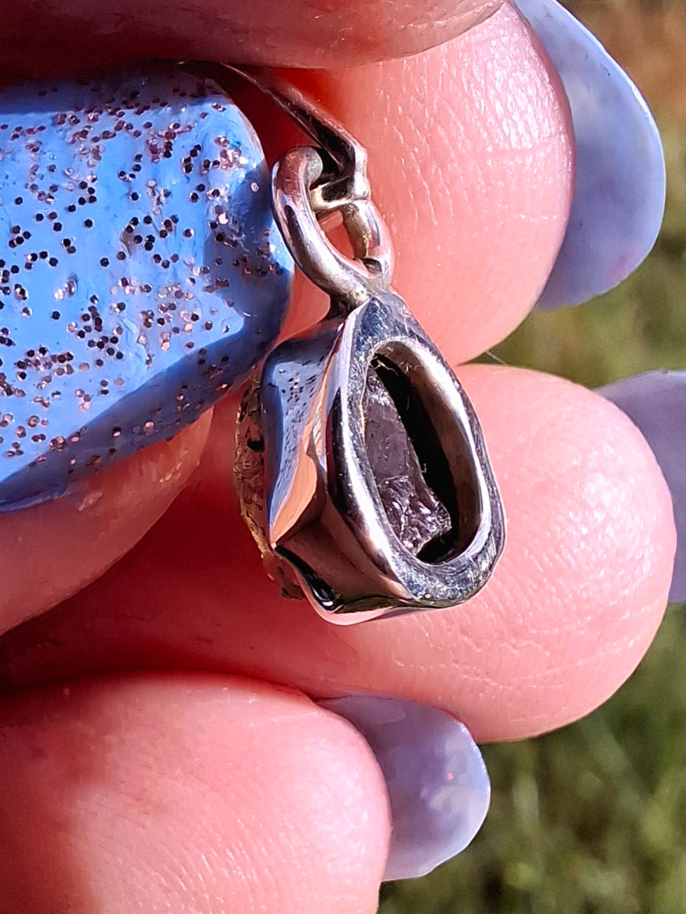 Moldavite Pendant, 925 Silver, Tektite (Ref: P56)