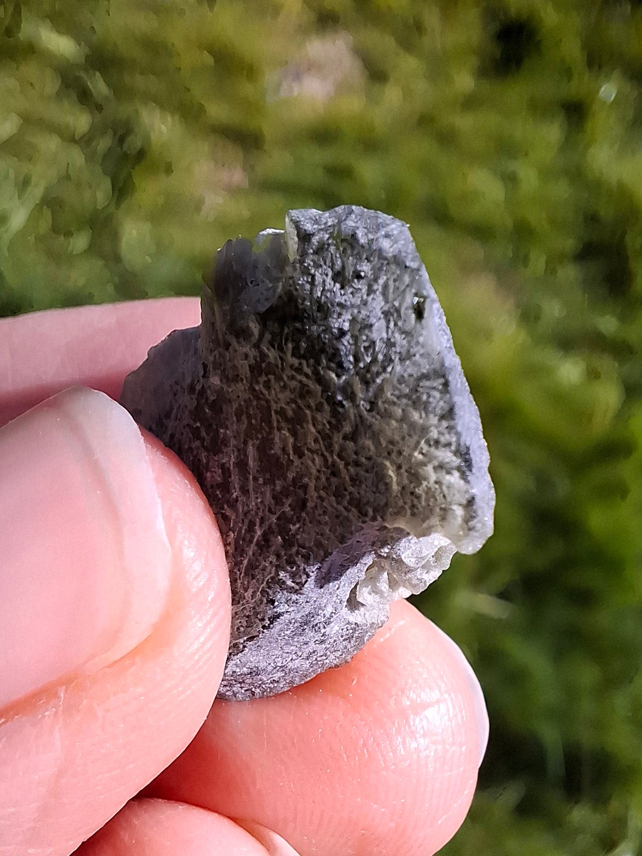 Moldavite Piece, SNOWFLAKE, FROSTED, BARTOCHOV, 4.30g, Tektite (Ref: 1363)