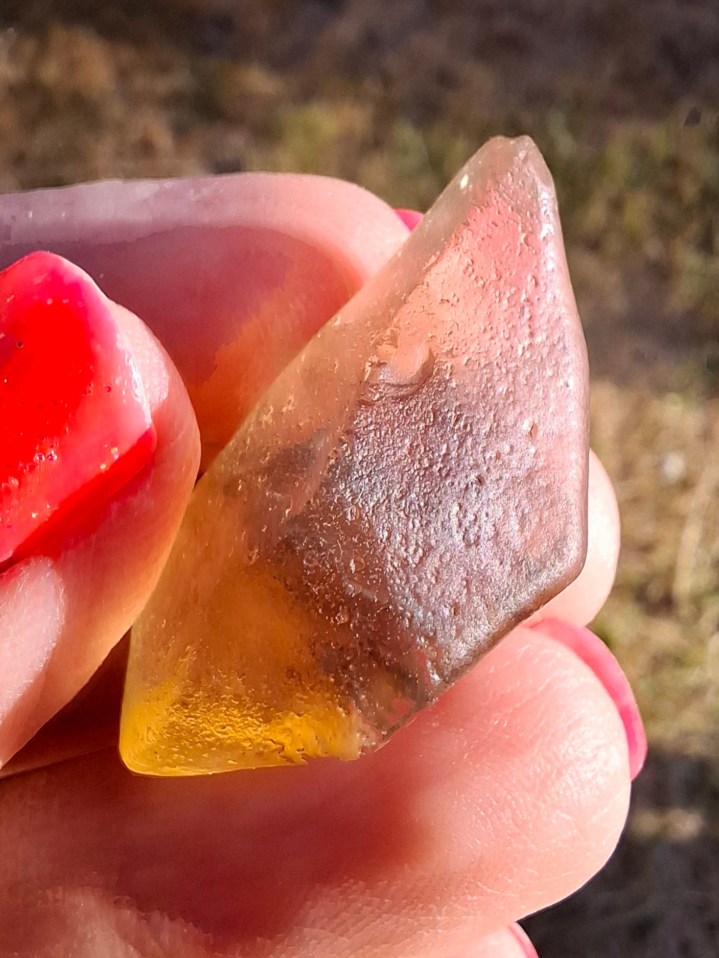 Libyan Desert Glass (darker) Piece, 7.38g, Tektite (Ref: L1375)