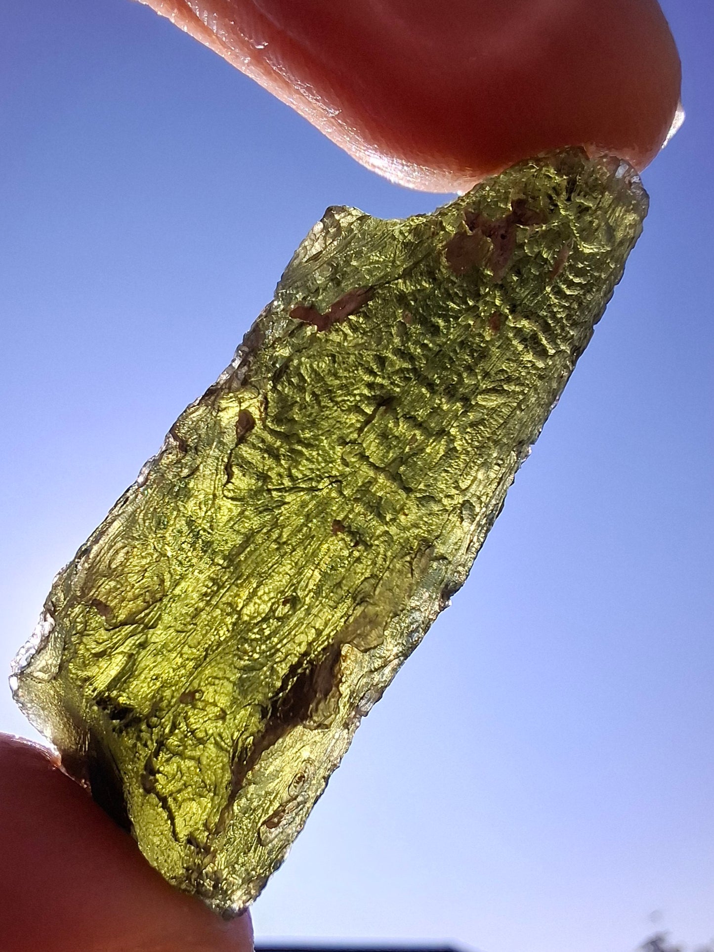 Moldavite Piece, NESMEN, 8.47g, Tektite (Ref: 1372)
