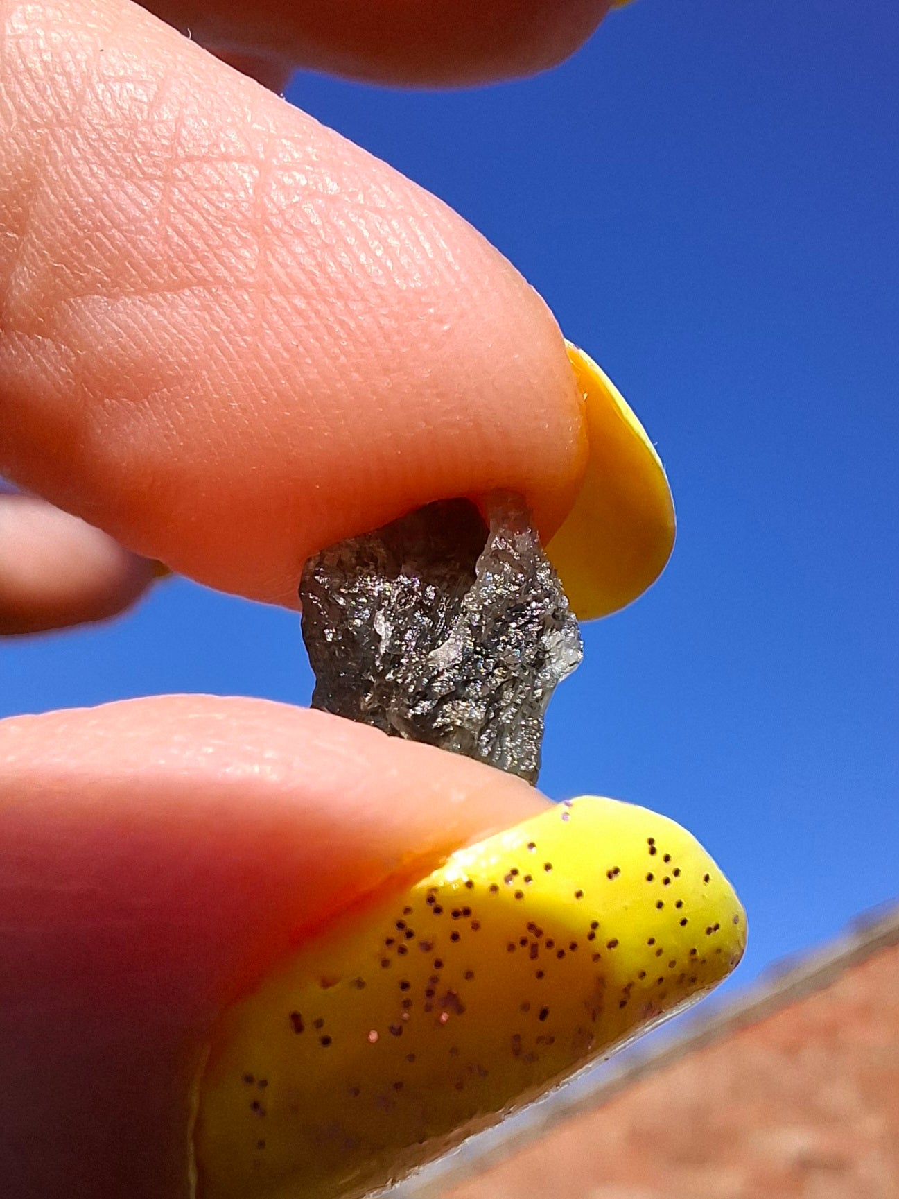 Moldavite small Piece, 0.41g, Tektite (Ref: 1482)