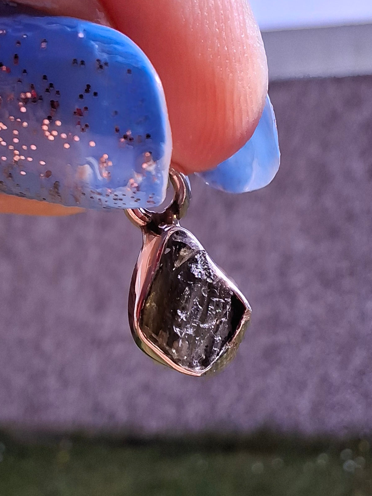 Moldavite Pendant, 925 Silver, Tektite (Ref: P29)