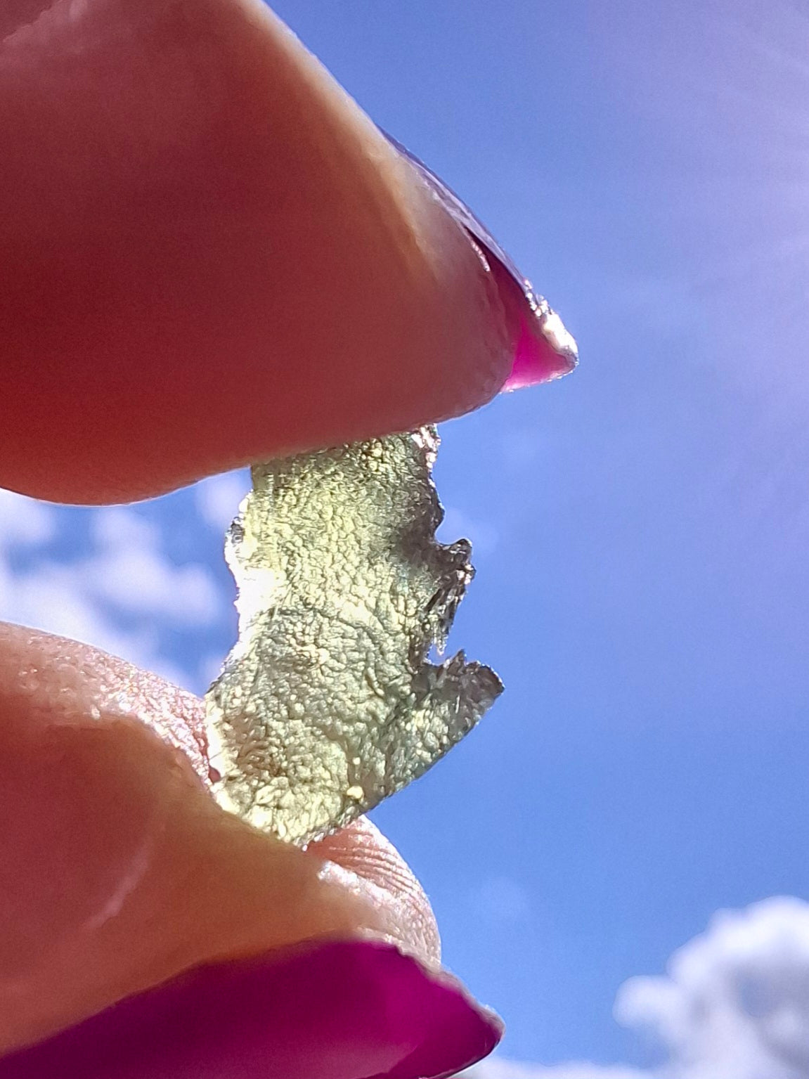 Moldavite small Piece, 0.39g, Tektite (Ref: 1431)