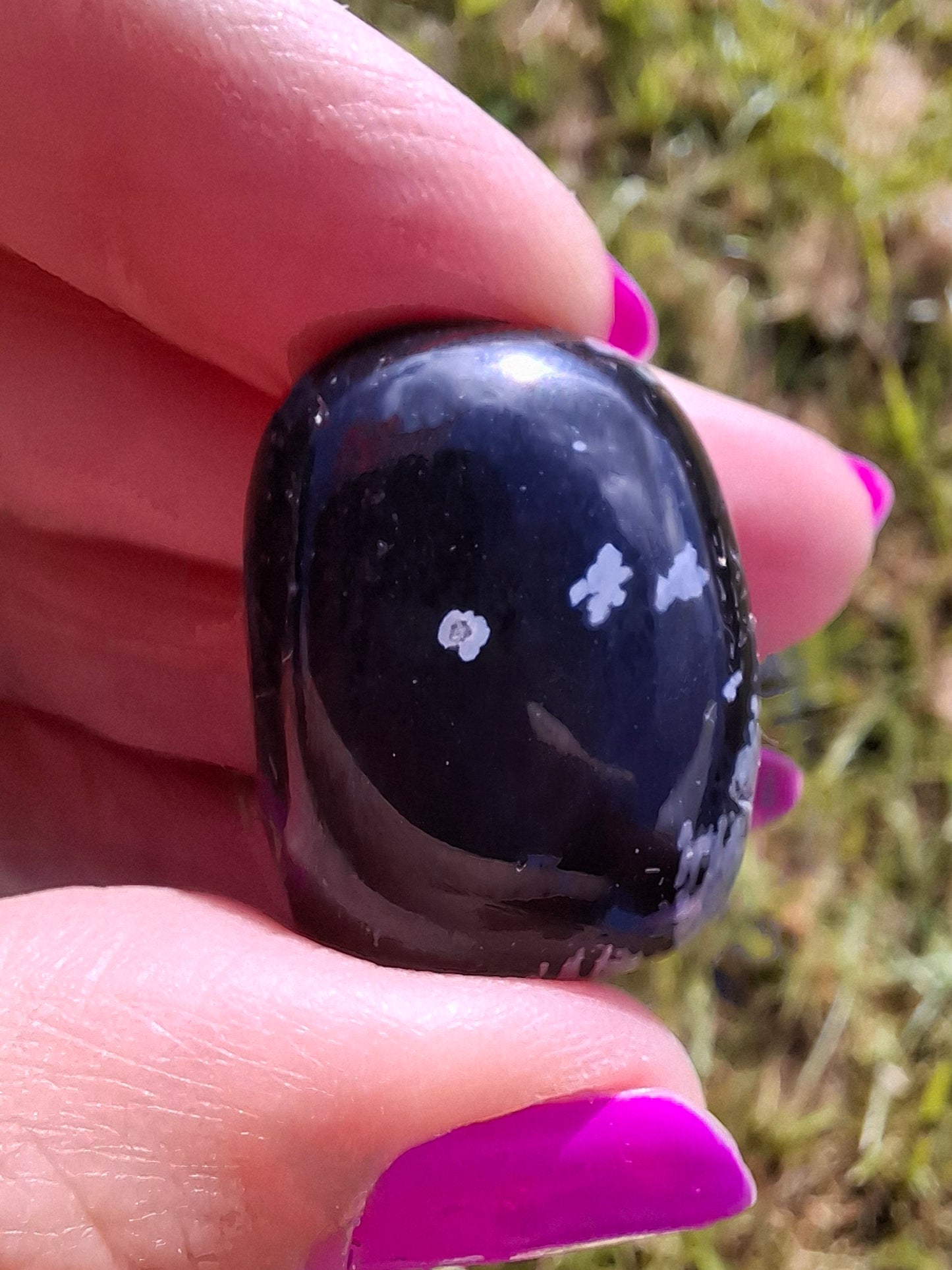 Snowflake Obsidian, Tumble Stone, Crystal (Ref: T100)