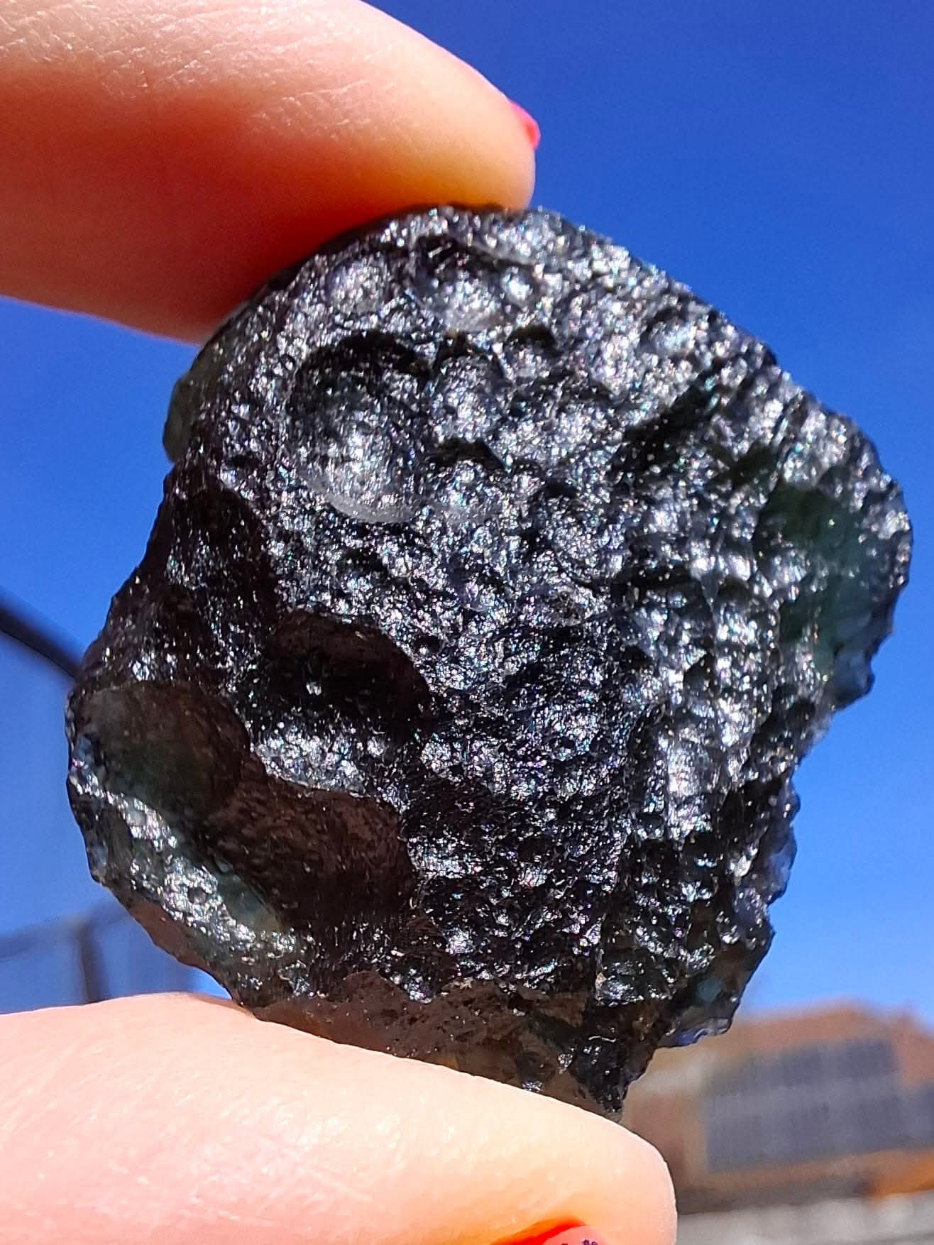Moldavite Piece, CHLUM, 14.24g, Tektite (Ref: 1181)