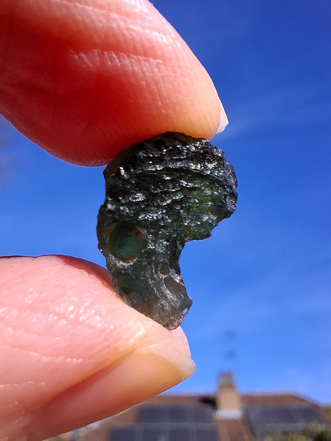 Moldavite Piece, 1.24g, Tektite (Ref: 1341)