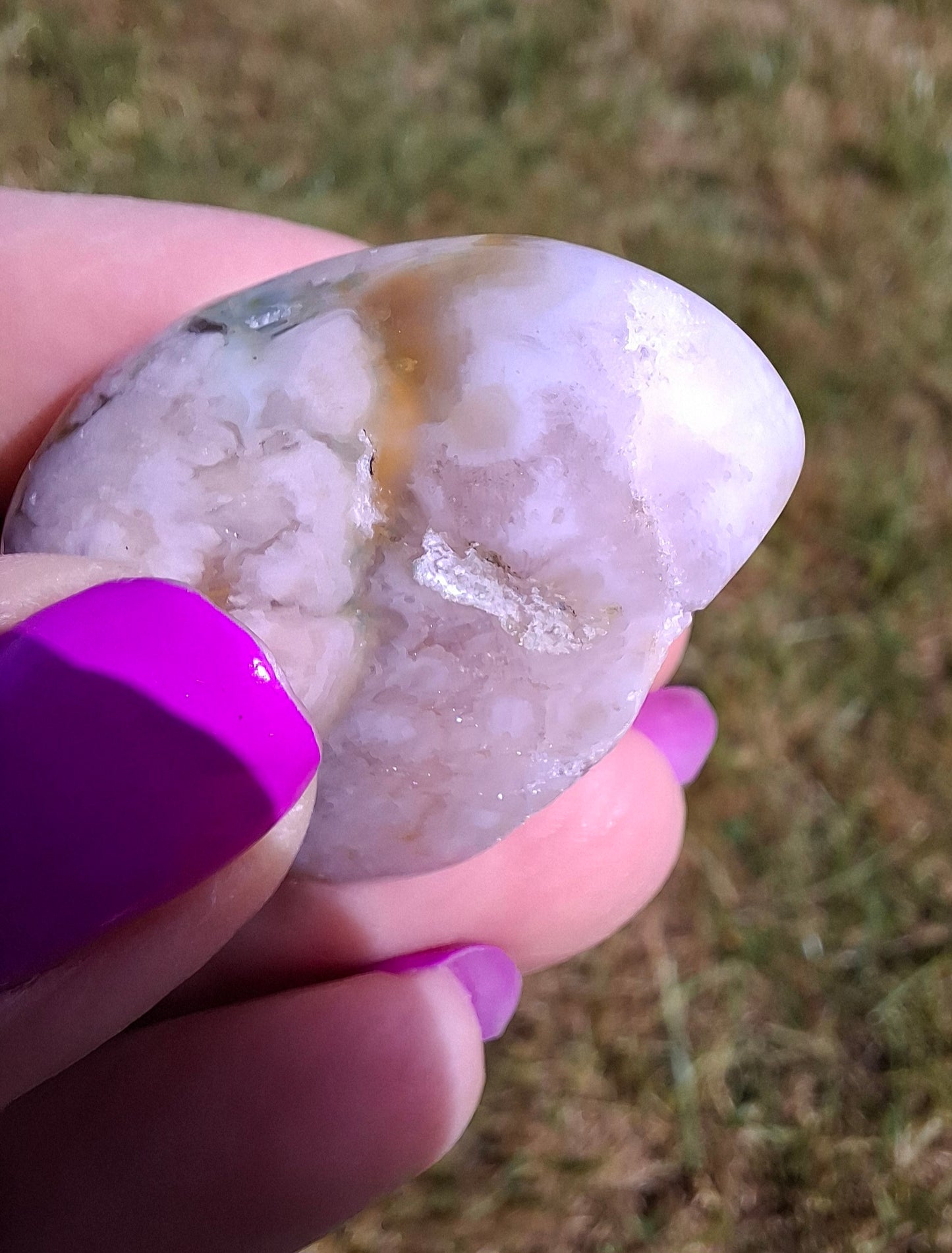 Flower Agate, Tumble Stone, Crystal (Ref: T74)