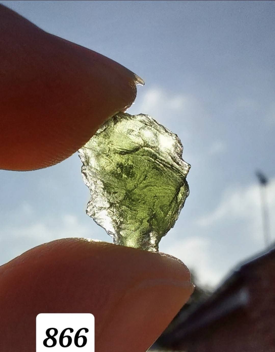 Moldavite Piece, 0.99g, Tektite (Ref: 866)