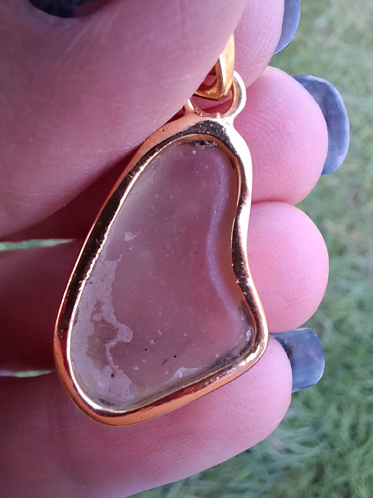 Libyan Desert Glass Pendant, 14K GOLD Plated, Tektite (Ref: LP120)