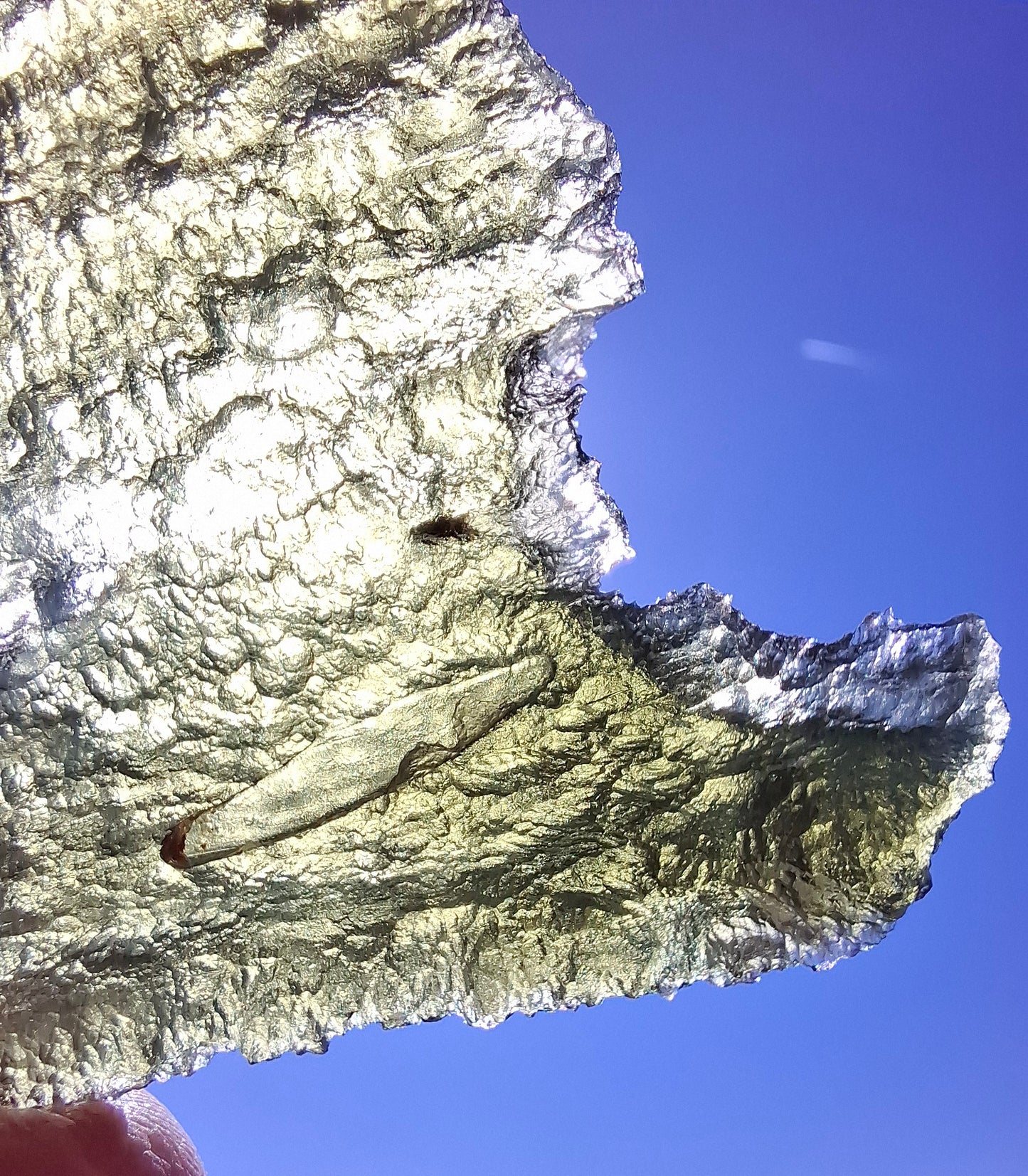Moldavite Piece, ANGEL CHIME, CHLUM MAROUSKOVO POLE, 23.61g, Tektite (Ref: 1165)