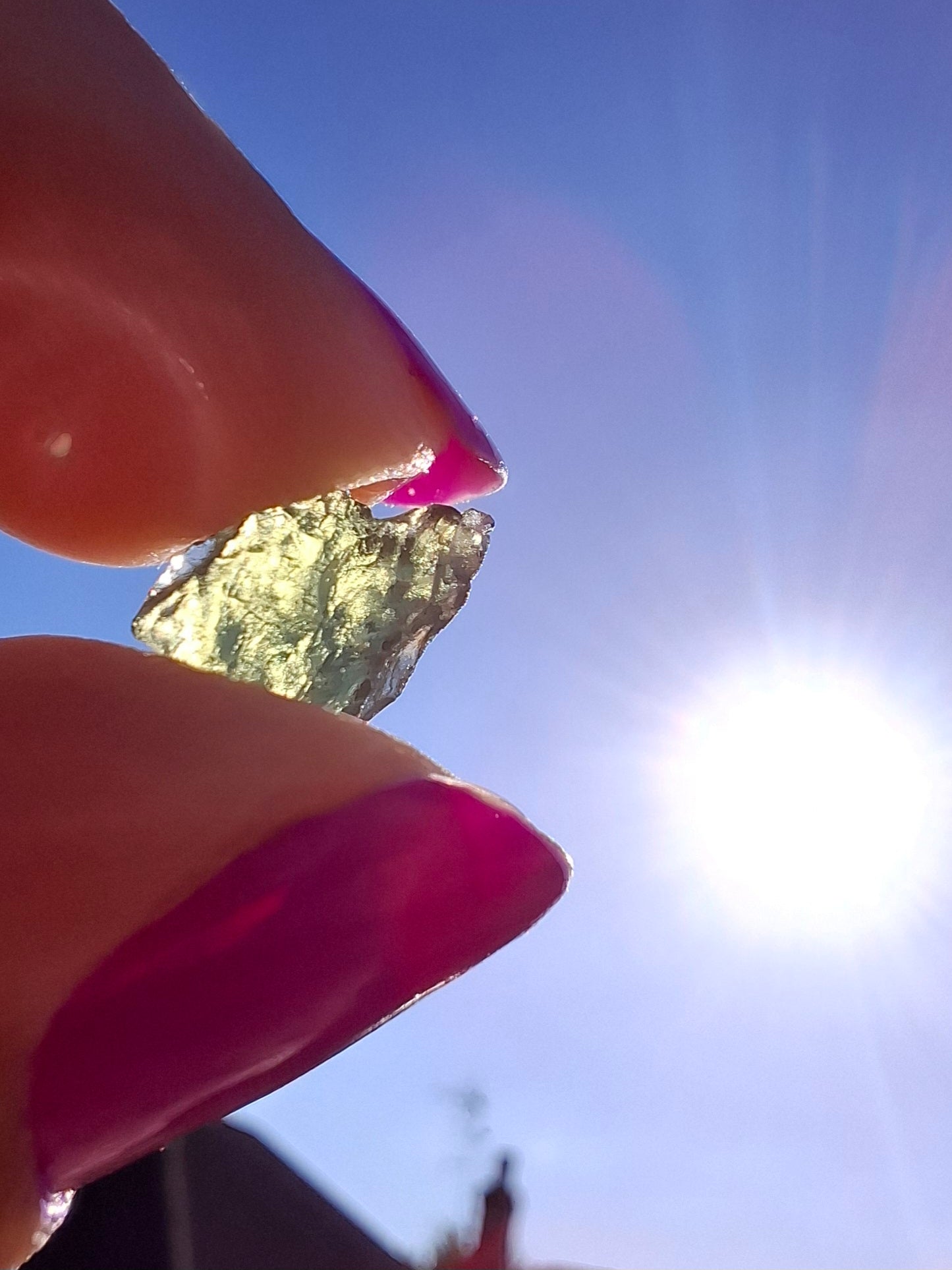 Moldavite small Piece, 0.40g, Tektite (Ref: 1458)