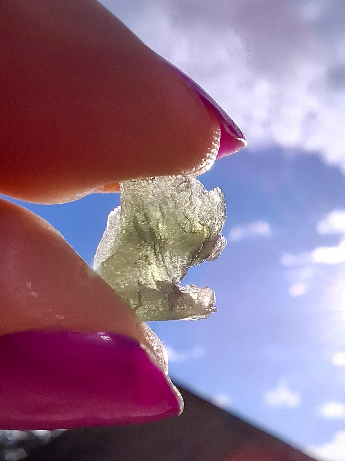 Moldavite Piece, 0.45g, Tektite (Ref: 1444)