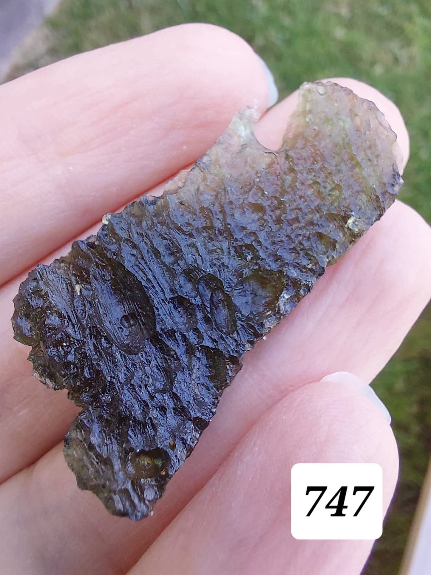Moldavite Piece, MALY CHLUM, 5.57g, Tektite (Ref: 747)