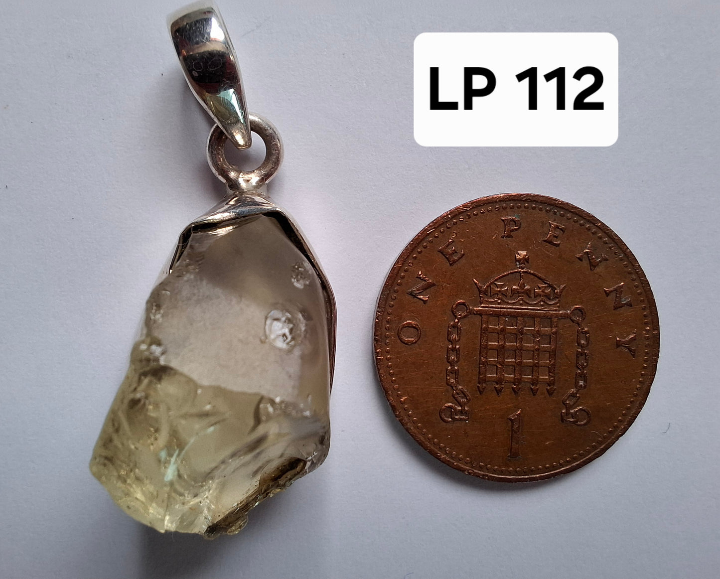 Libyan Desert Glass Pendant, 925 Silver, Tektite (Ref: LP112)
