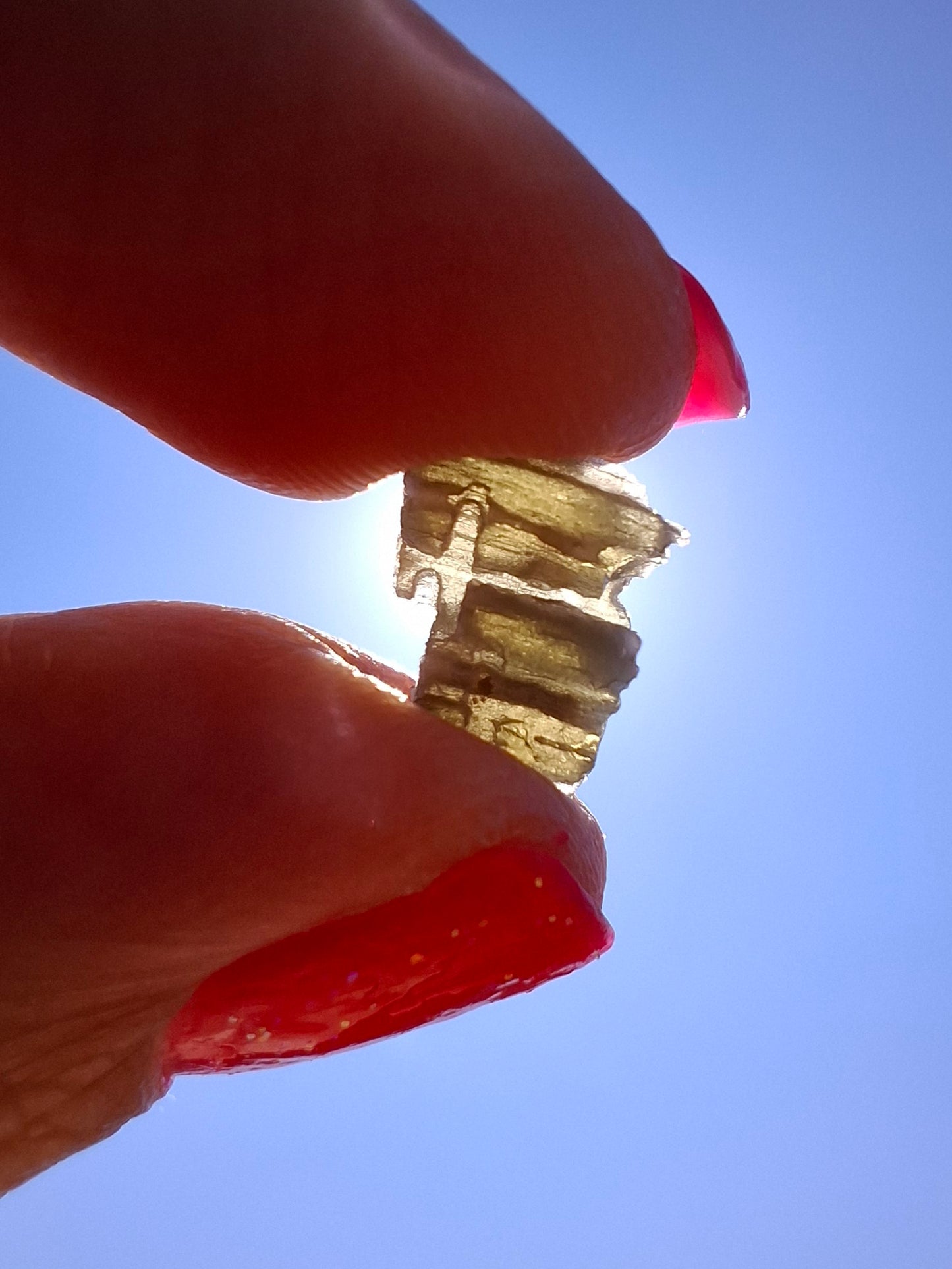 Moldavite Piece, SNOWFLAKE, FROSTED, BRUSNA, Tektite (Ref: 1495)