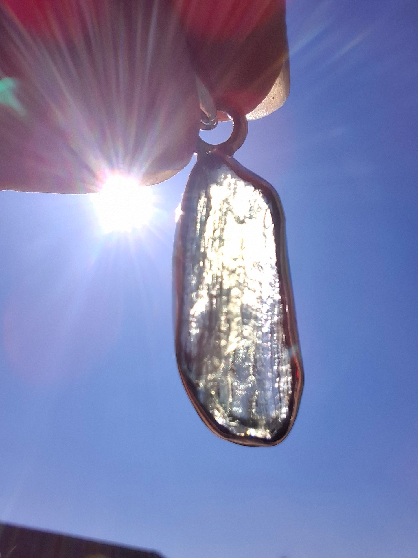 Moldavite Pendant, 925 Silver, Tektite (Ref: P11)