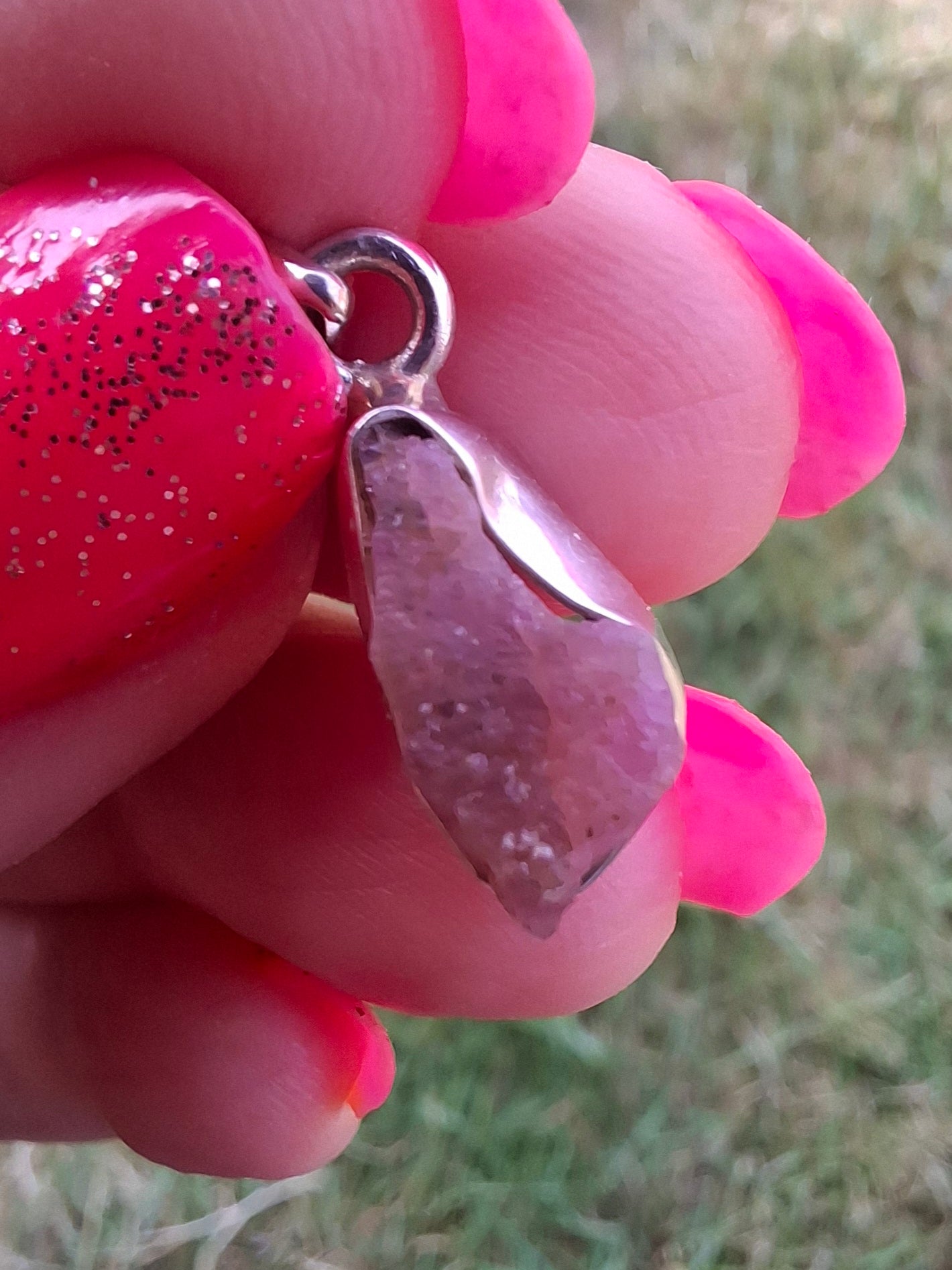 Pink Tourmaline Pendant, 925 Silver, Crystal (Ref: PT95)