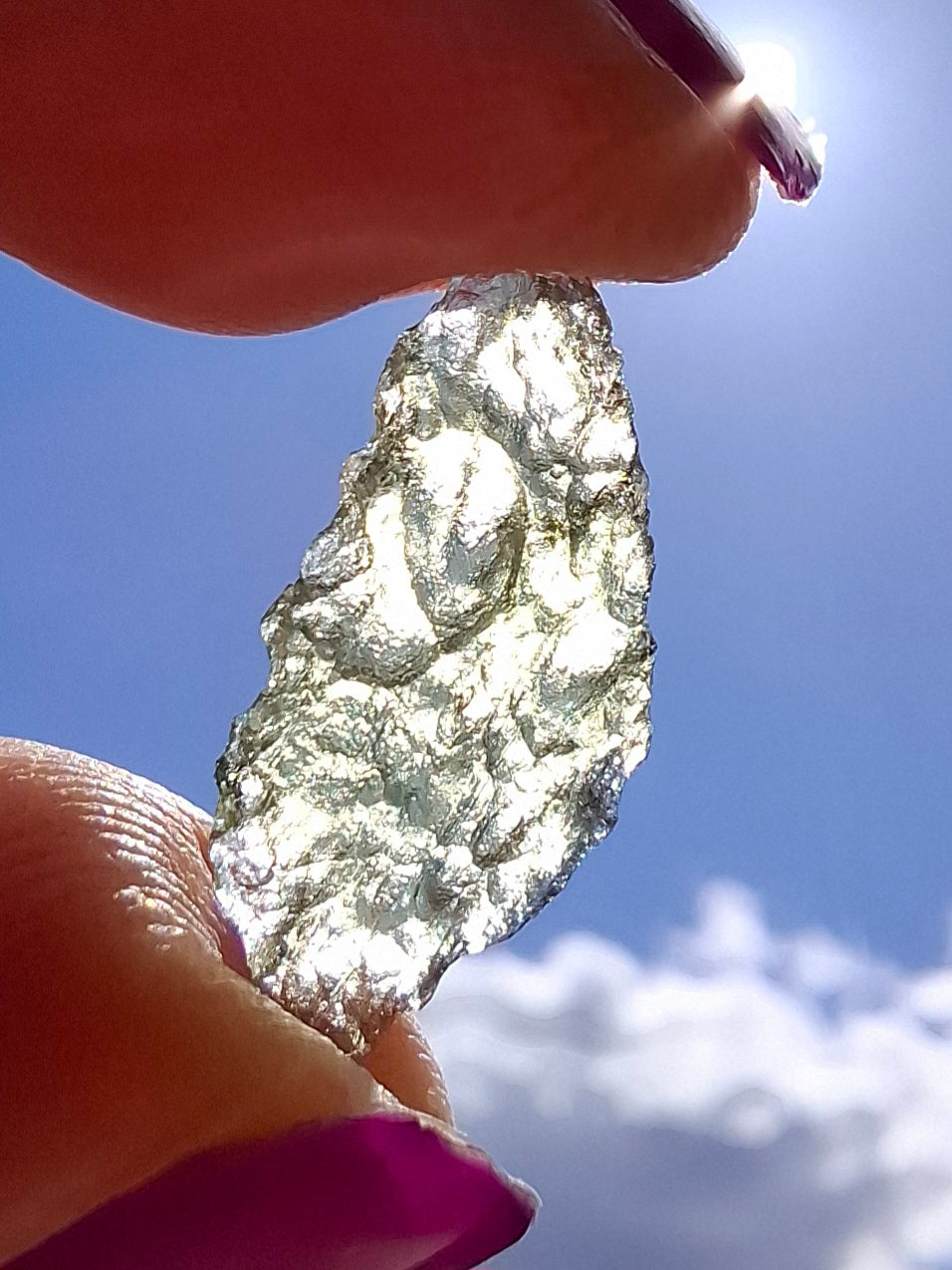Moldavite Piece, 0.43g, Tektite (Ref: 1435)