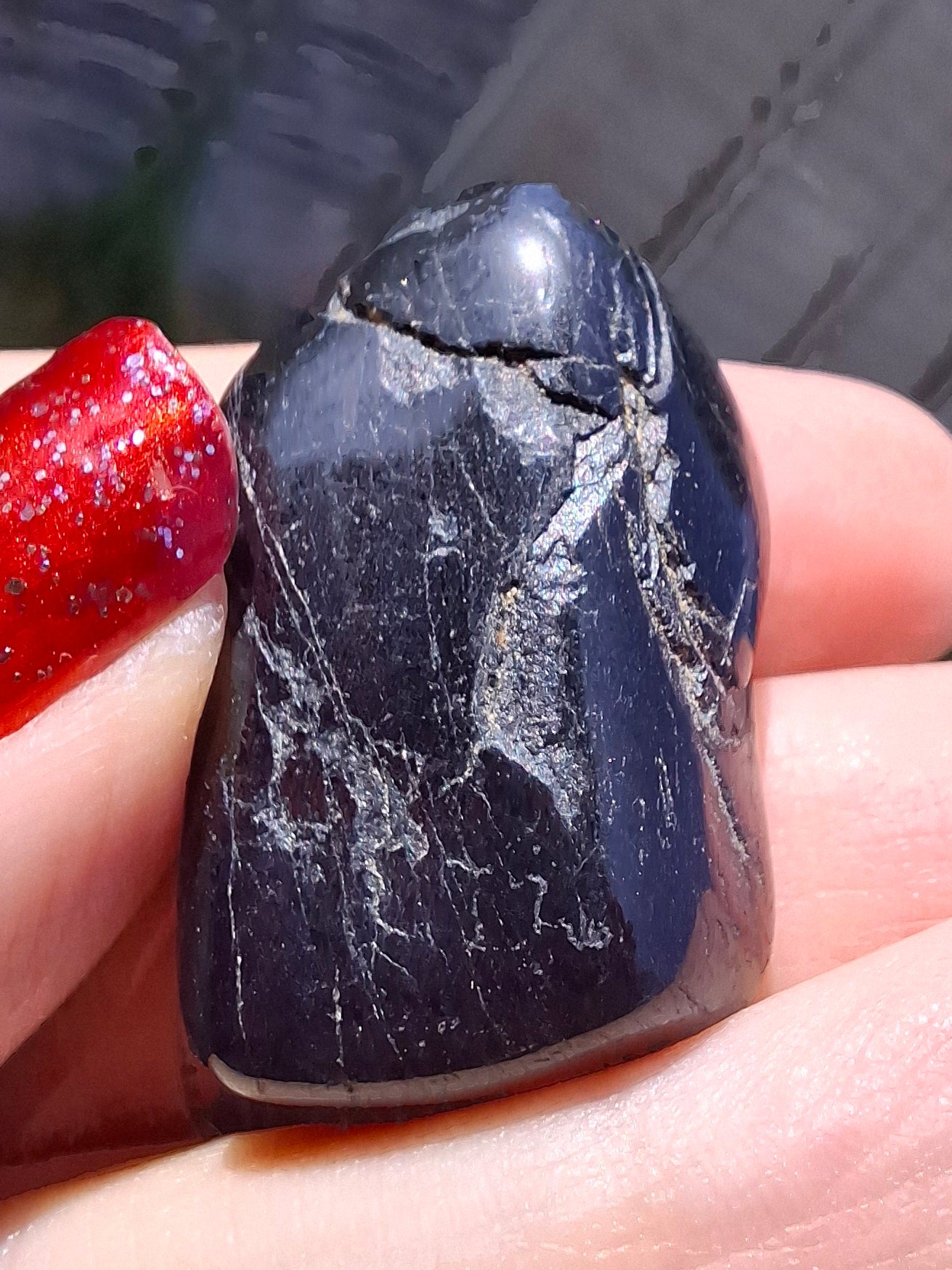 Black Tourmaline, Tumble Stone, Crystal (Ref: T222)
