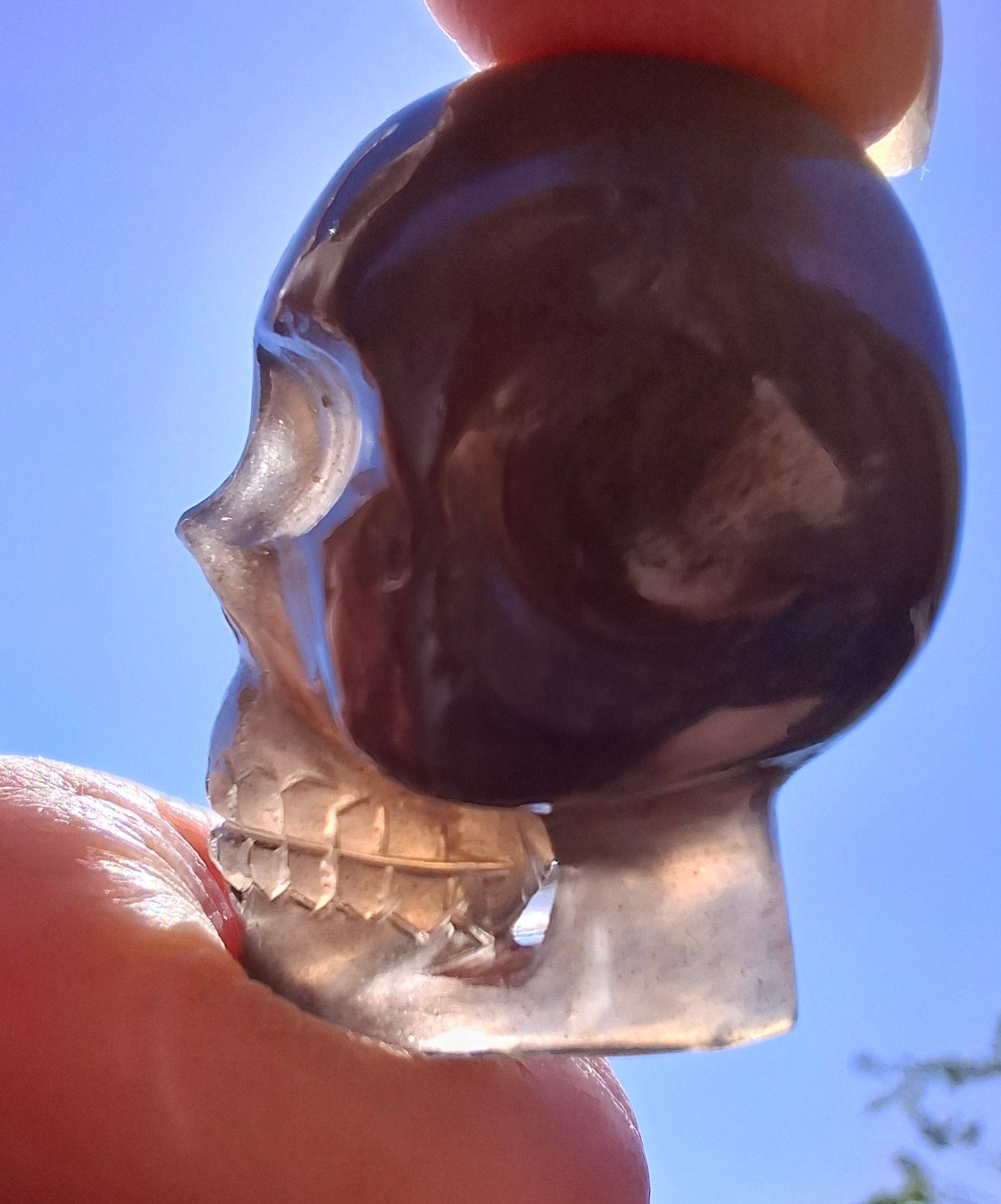 Agni Manitite SKULL Carving, 14.54g, Crystal (Ref: Ag S5)