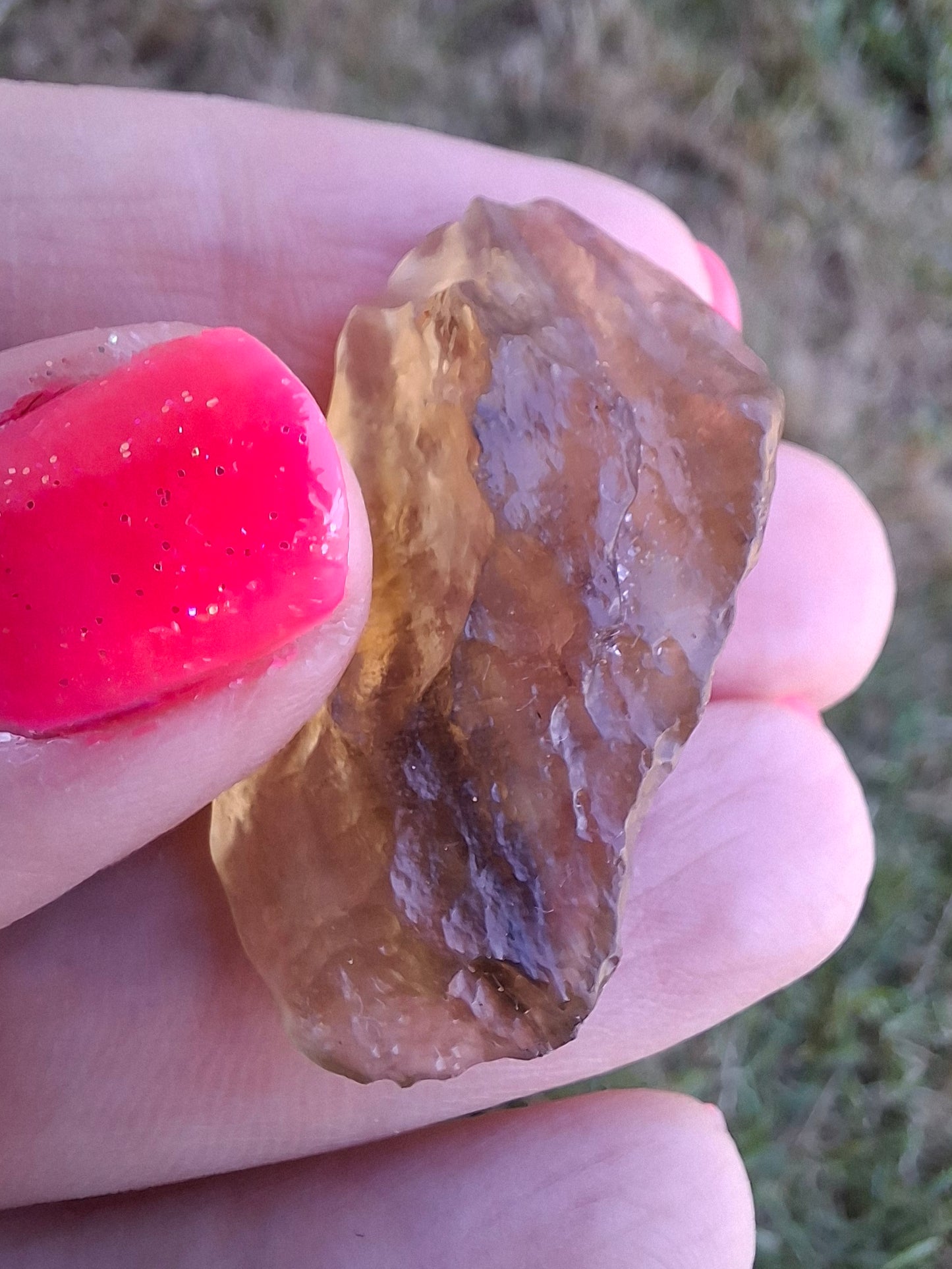 Libyan Desert Glass (darker) Piece, 8.76g, Tektite (Ref: L1367)