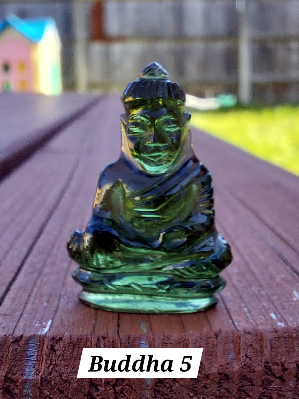 Moldavite BUDDHA Carving, 3.00g, Tektite (Ref: Buddha5)