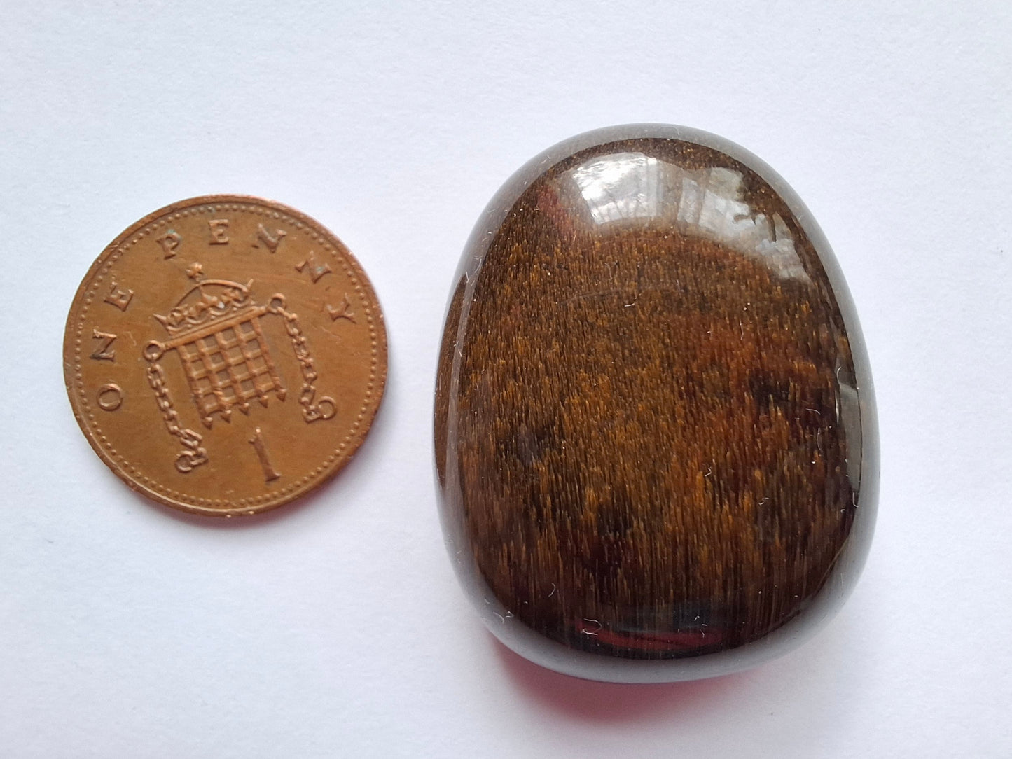 Blue Tigers Eye, Tumble Stone, Crystal (Ref: T19)
