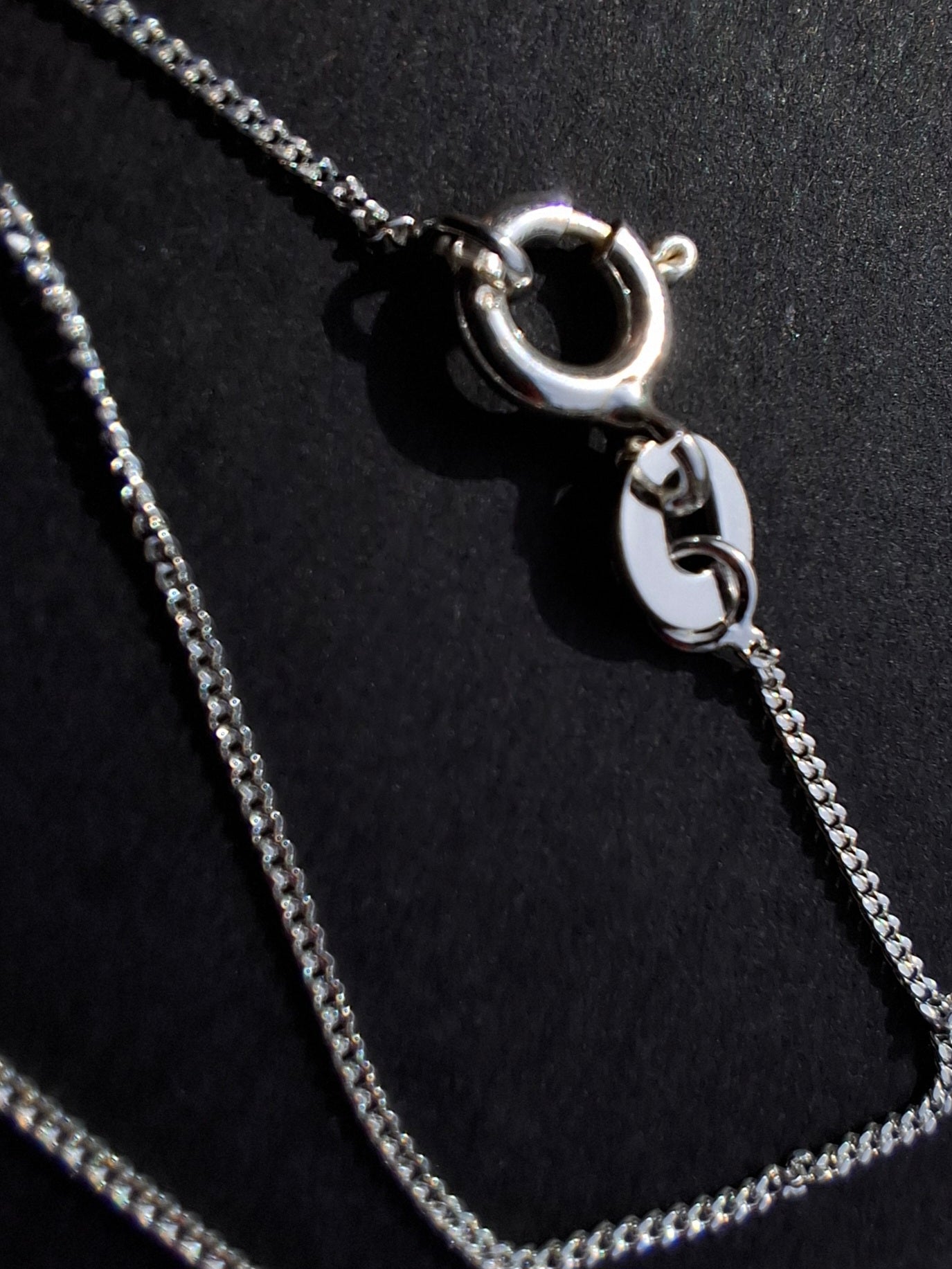 Curb Diamond cut, 0.9mm, 16 inch, 925 Silver CHAIN (Ref: Chain-1)