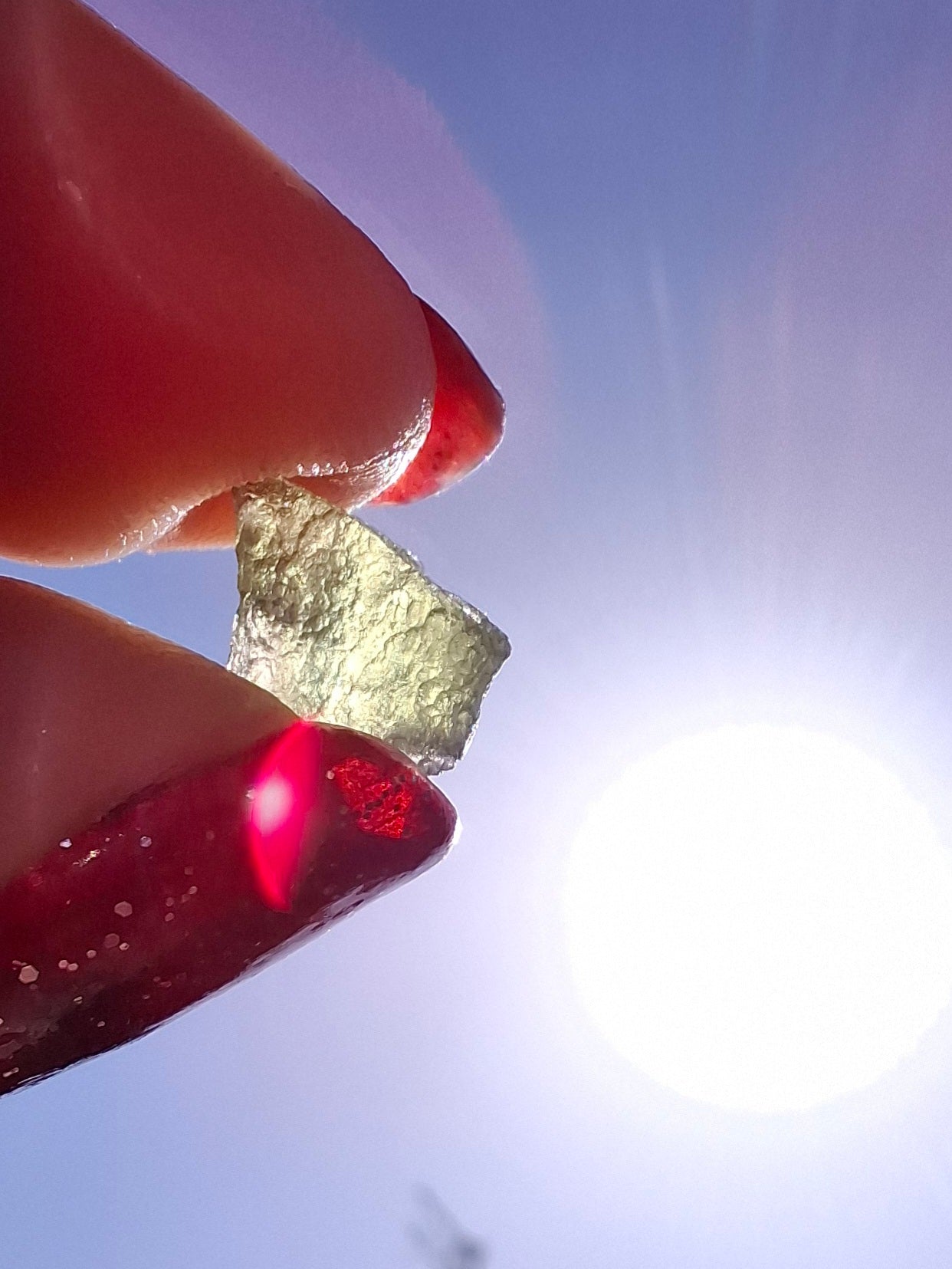 Moldavite small Piece, 0.37g, Tektite (Ref: 1478)