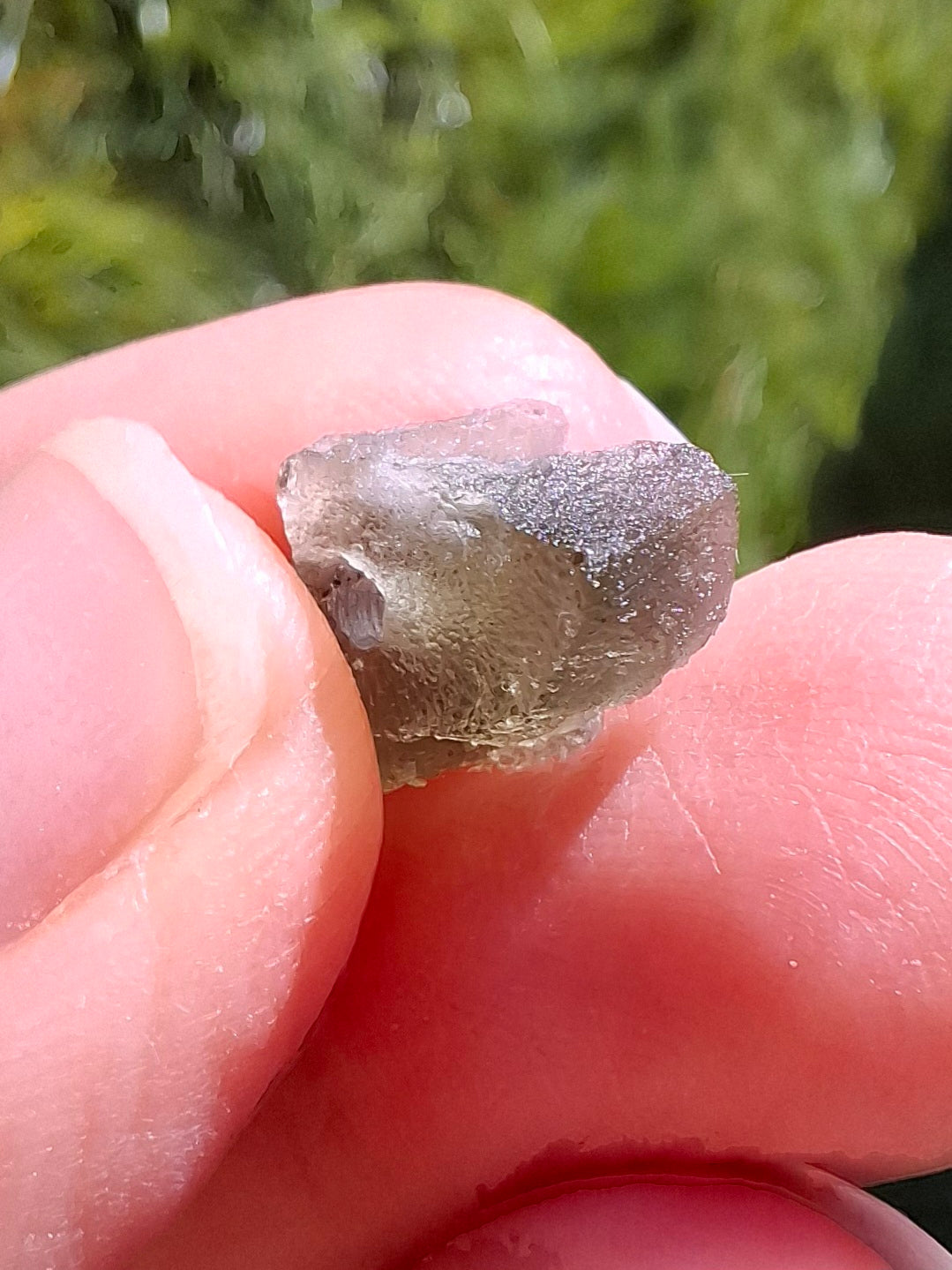 DRILLED, Moldavite Piece, 1.07g, Tektite (Ref: D17)