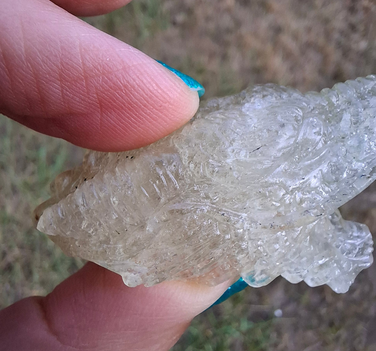 Libyan Desert Glass DRAGON HEAD carving, 22.42g, Tektite (Ref: Dragon 2)
