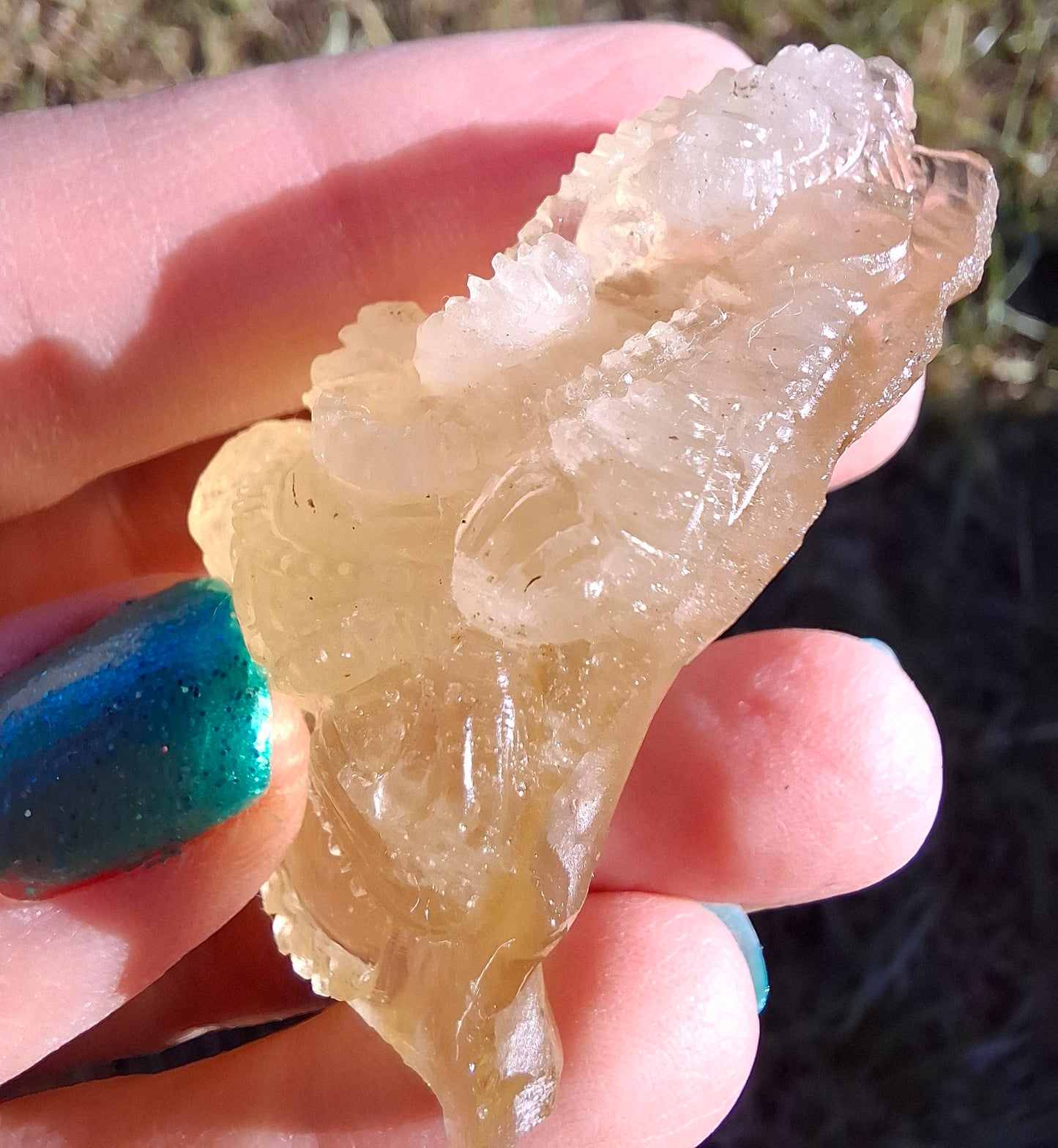 Libyan Desert Glass carving, GANESHA, 26.47g, Tektite (Ref: Ganesha1)