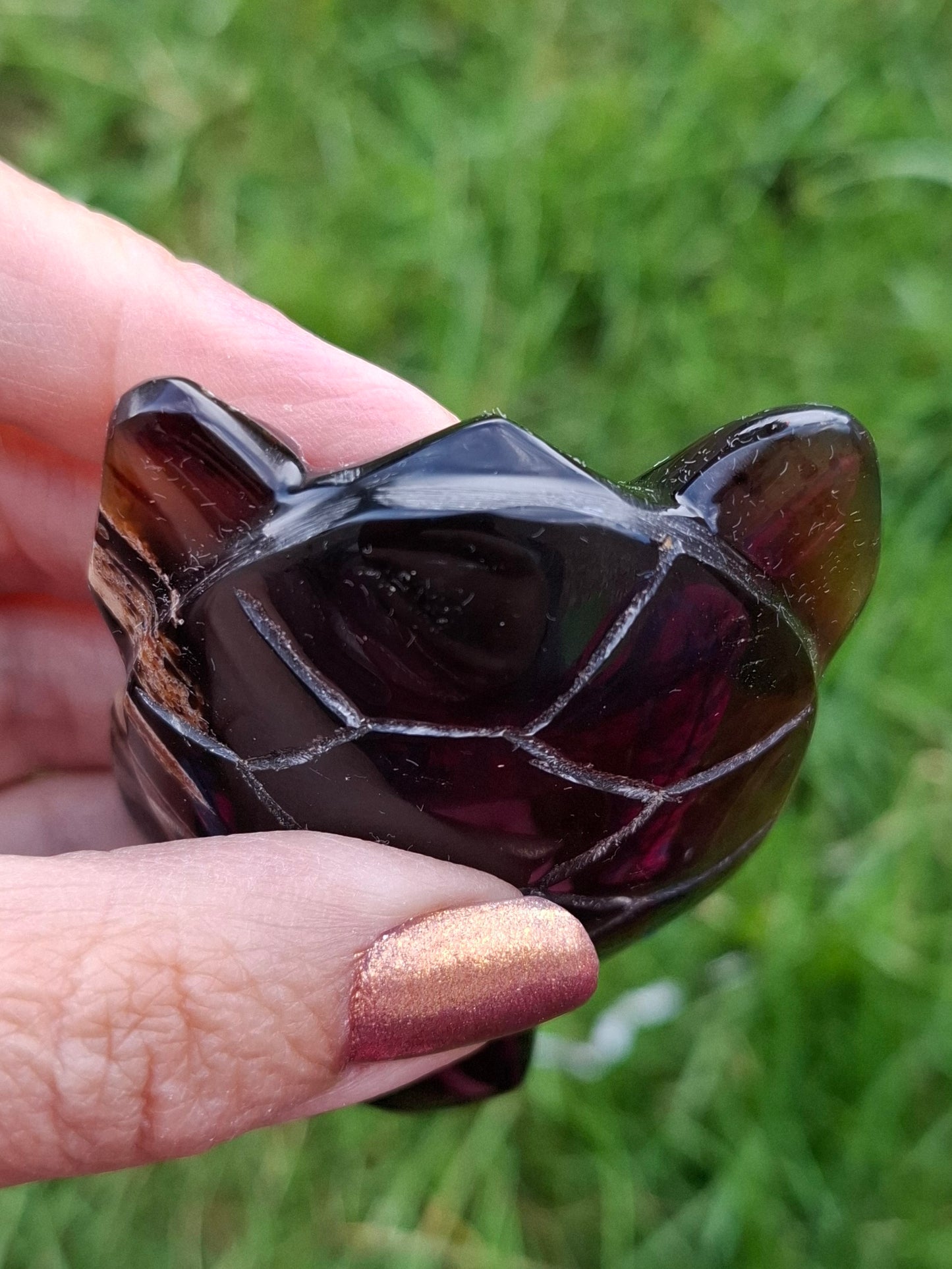 Red Amber Turtle, 47.85g, Carving, Fossil (Ref: TT4)