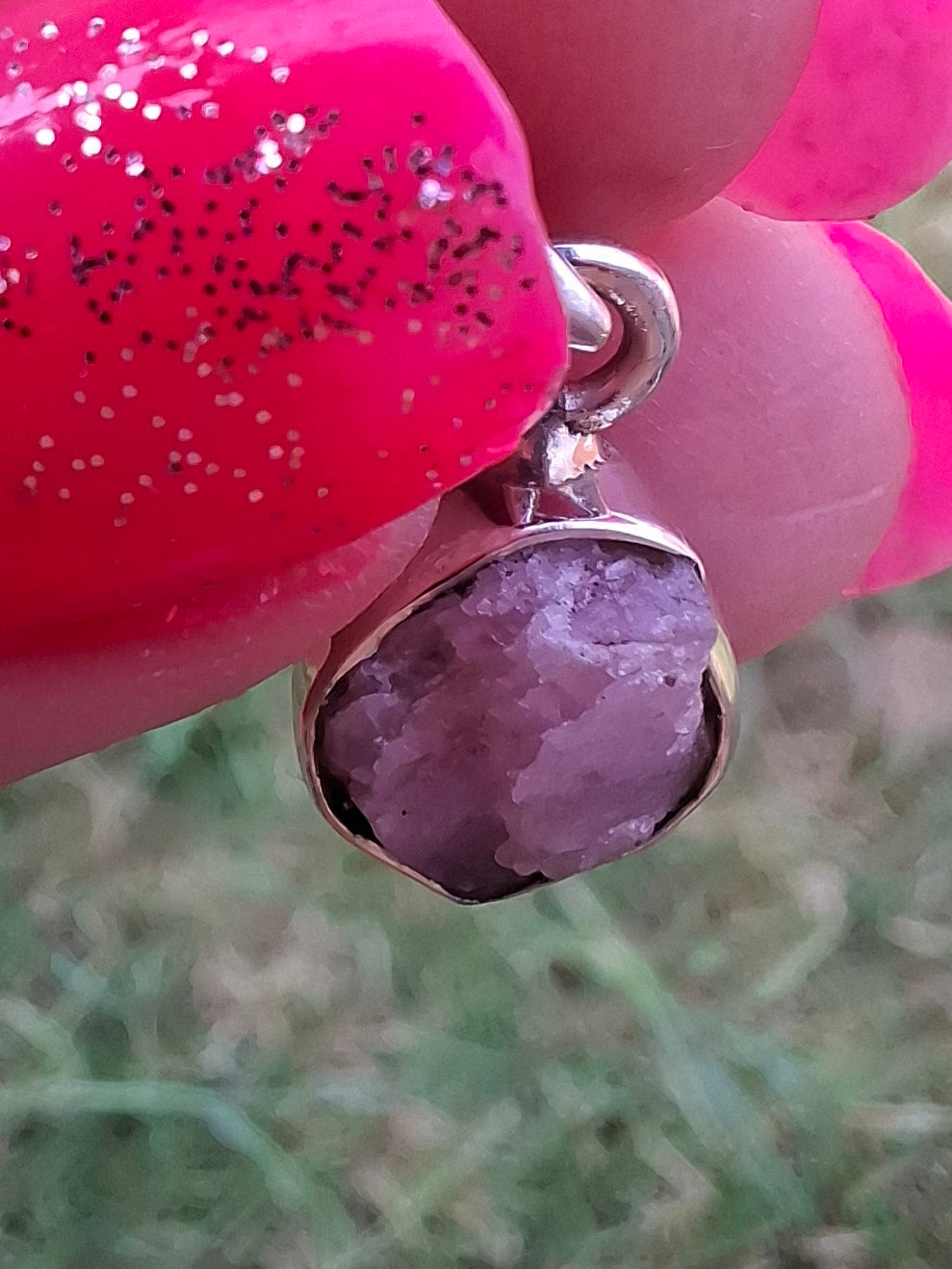 Pink Tourmaline Pendant, 925 Silver, Crystal (Ref: PT91)