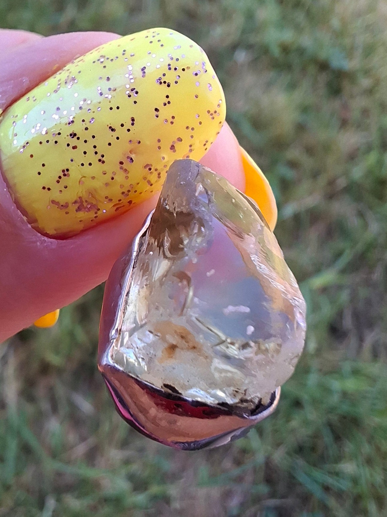 Libyan Desert Glass Pendant, 925 Silver, Tektite (Ref: LP105)