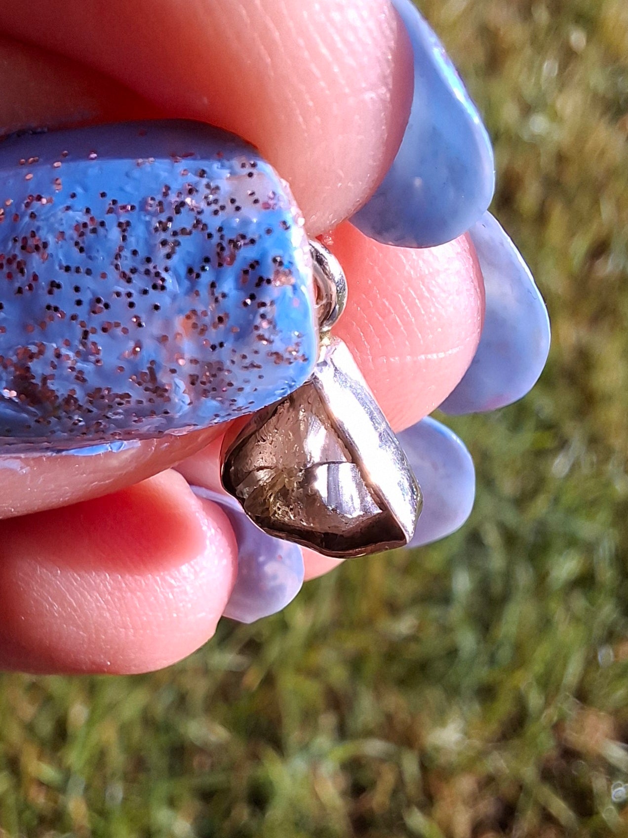 Moldavite Pendant, 925 Silver, Tektite (Ref: P38)