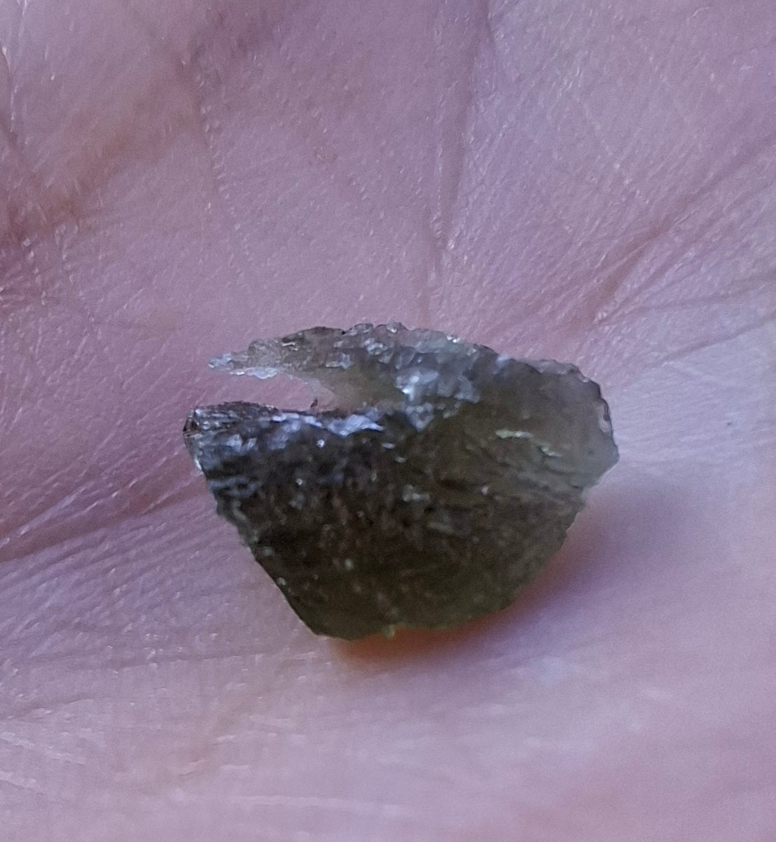 Moldavite small Piece, 0.41g, Tektite (Ref: 1482)