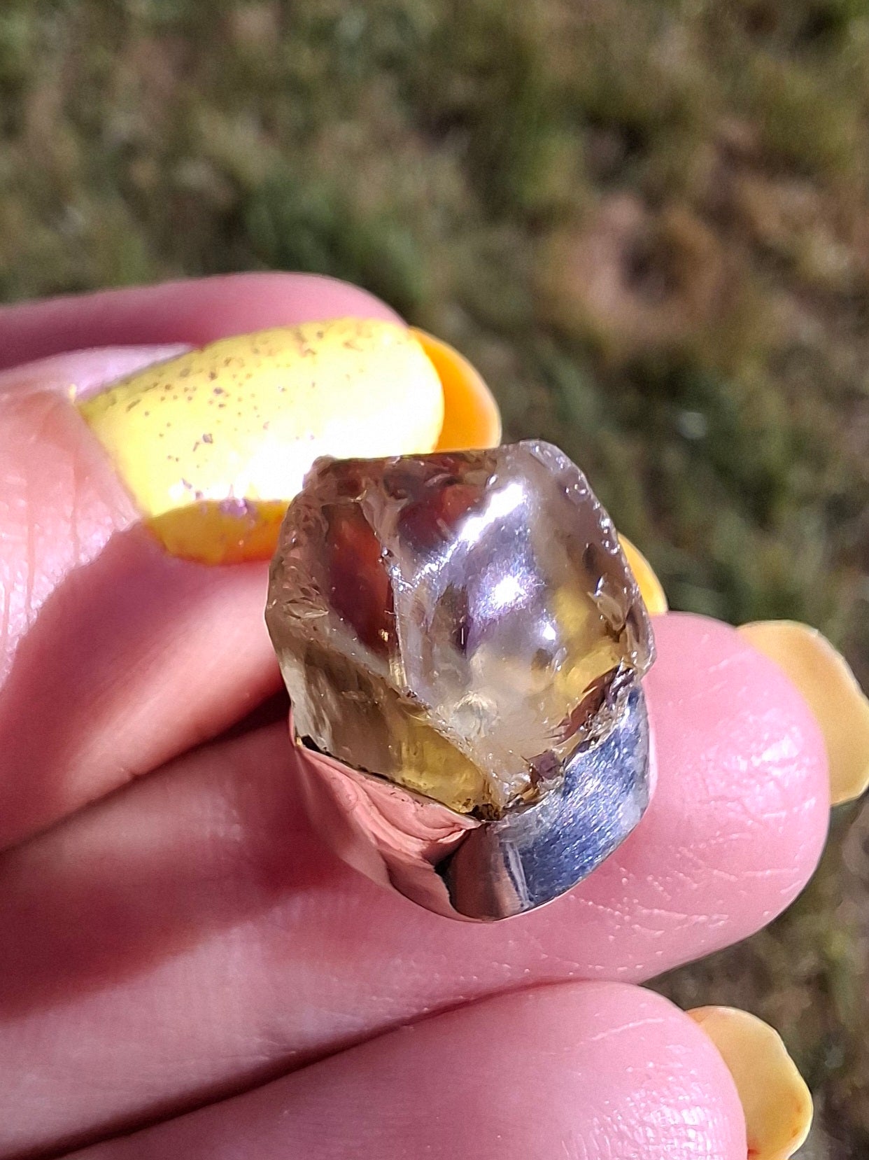 Libyan Desert Glass Pendant, 925 Silver, Tektite (Ref: LP112)