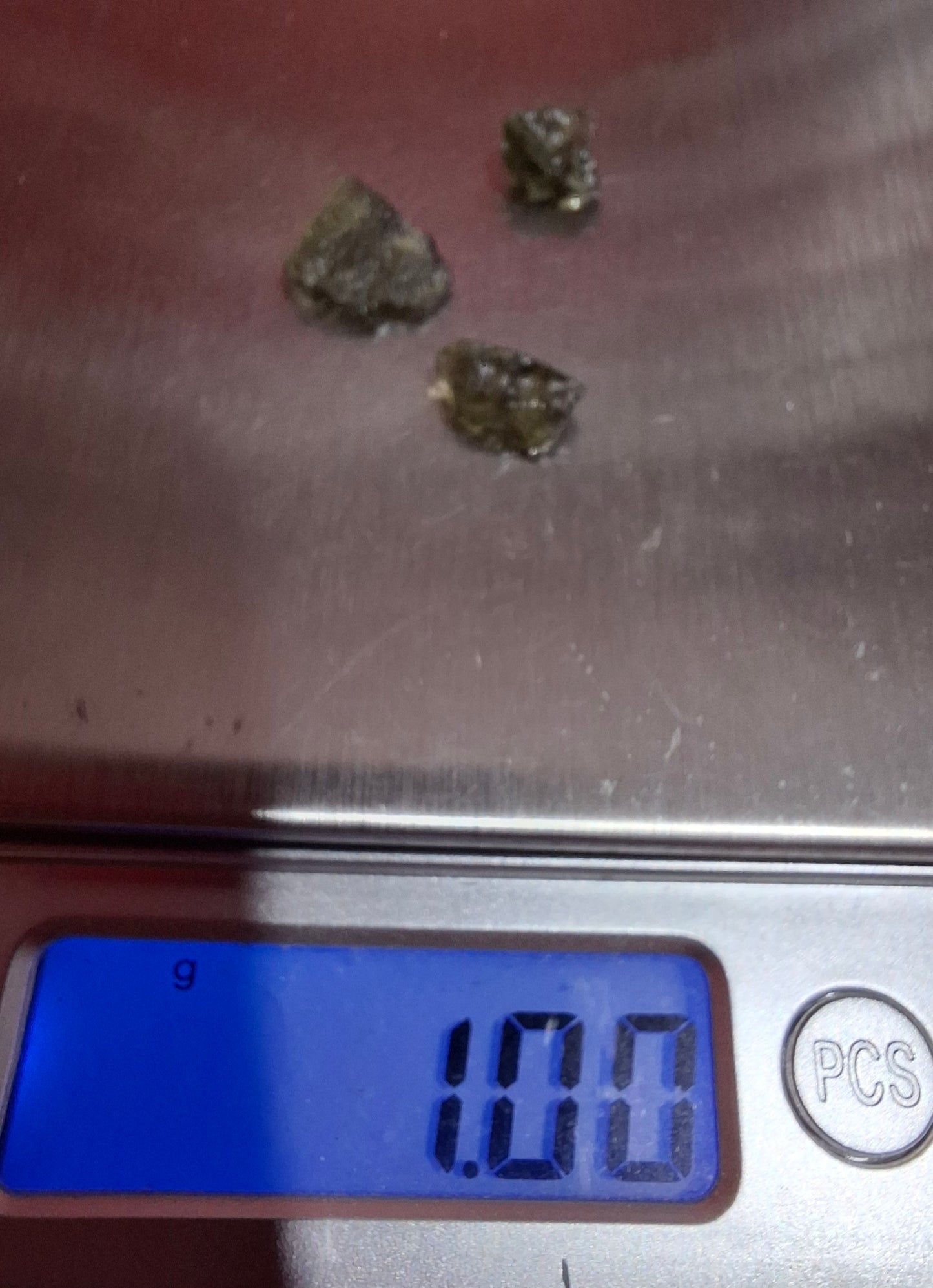 Moldavite chip Bundle, 1g, 3 pcs, Tektite (MB44)