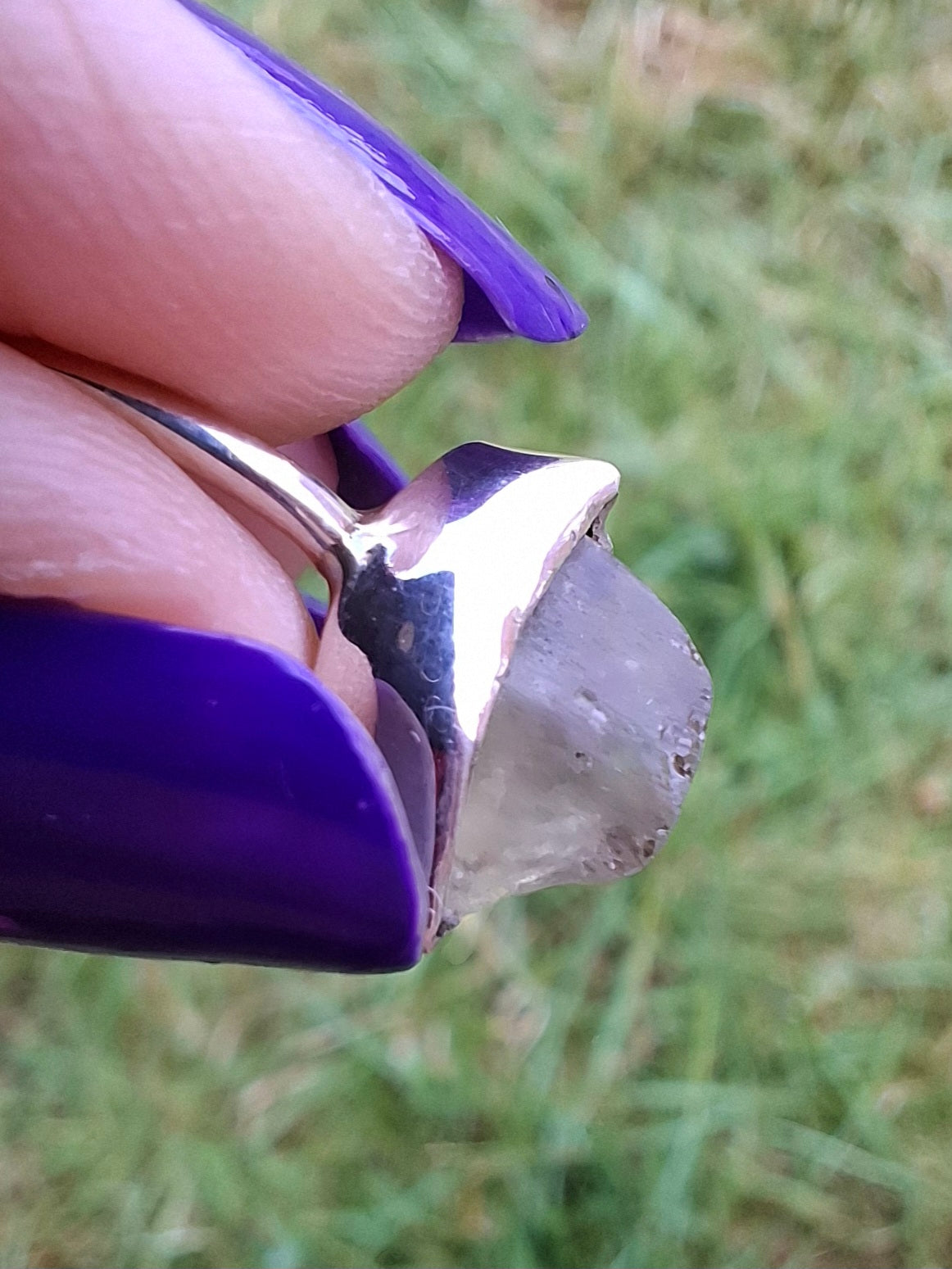 Libyan Desert Glass Ring, size large K/small L, 925 Silver, Tektite (Ref: LR17)