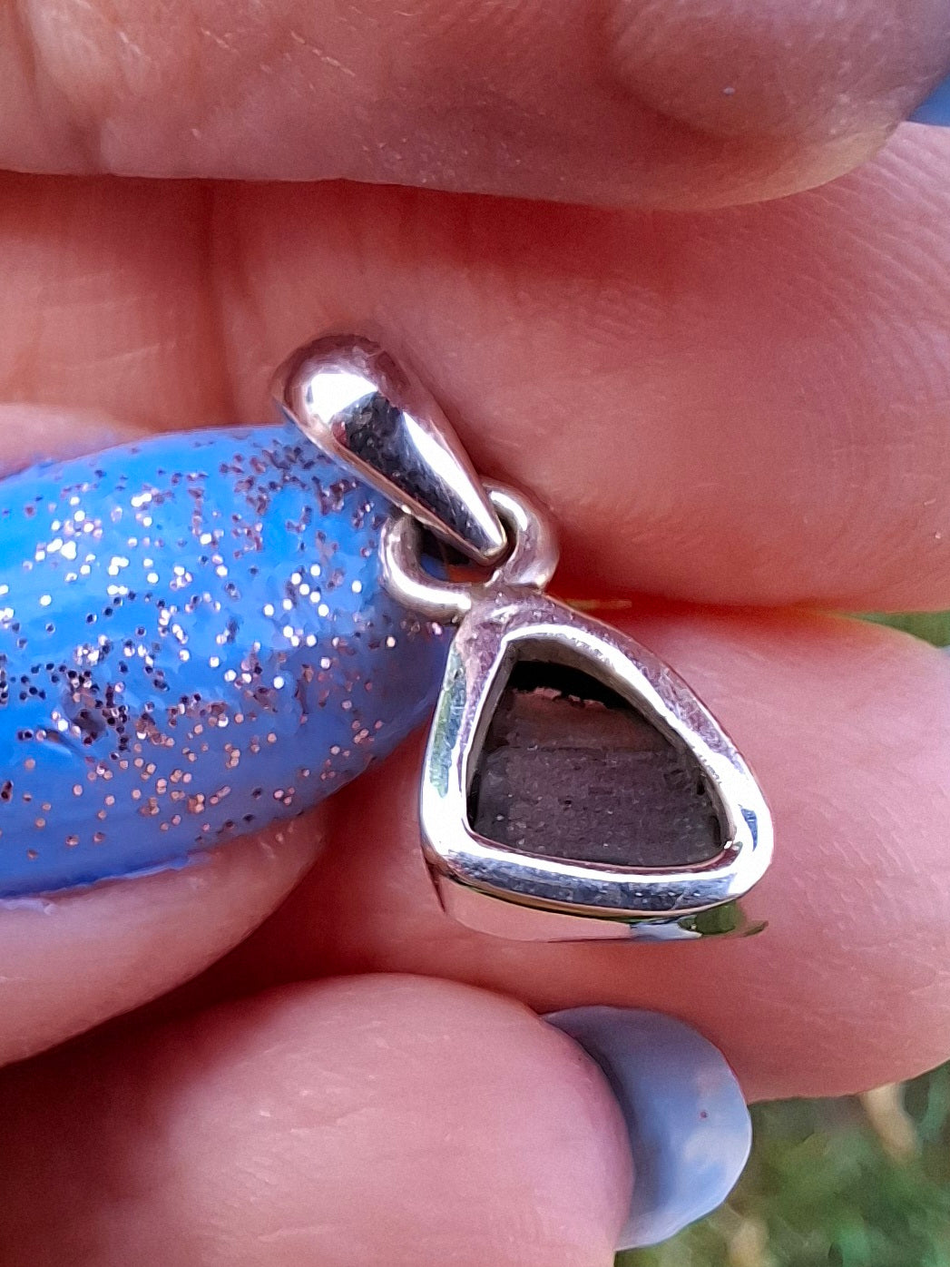 Moldavite Pendant, 925 Silver, Tektite (Ref: P34)